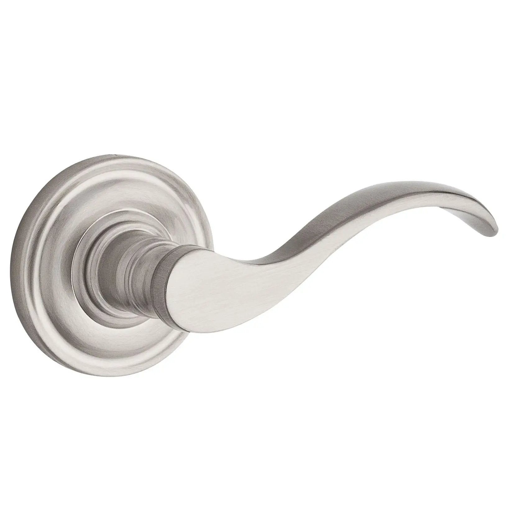 Baldwin Reserve Curve Lever and Traditional Round Rose by Baldwin