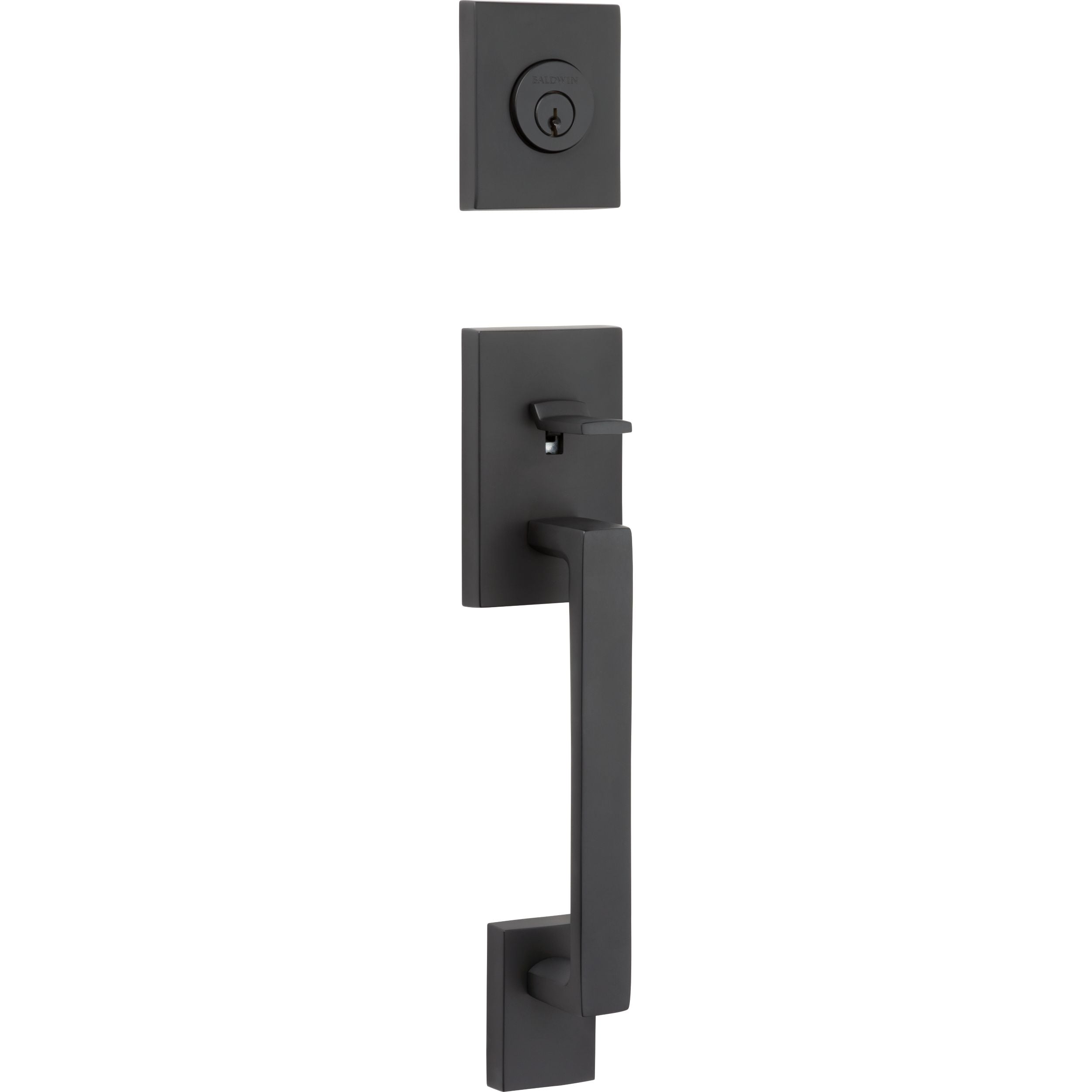 satin black door handle and knob