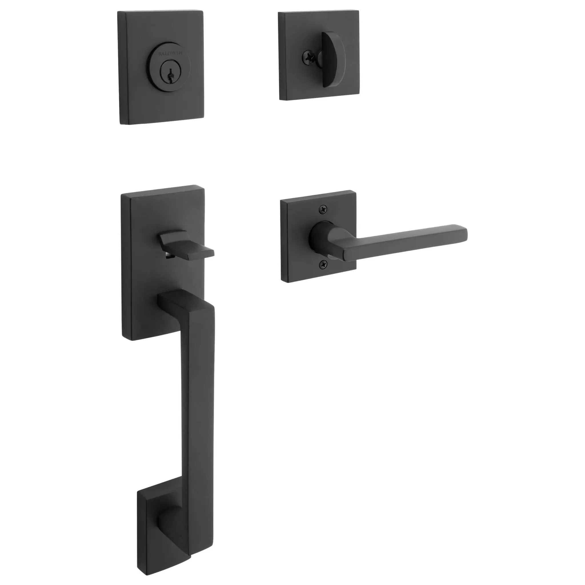 Baldwin Reserve La Jolla Handleset x Square Lever with Square Interior by Baldwin
