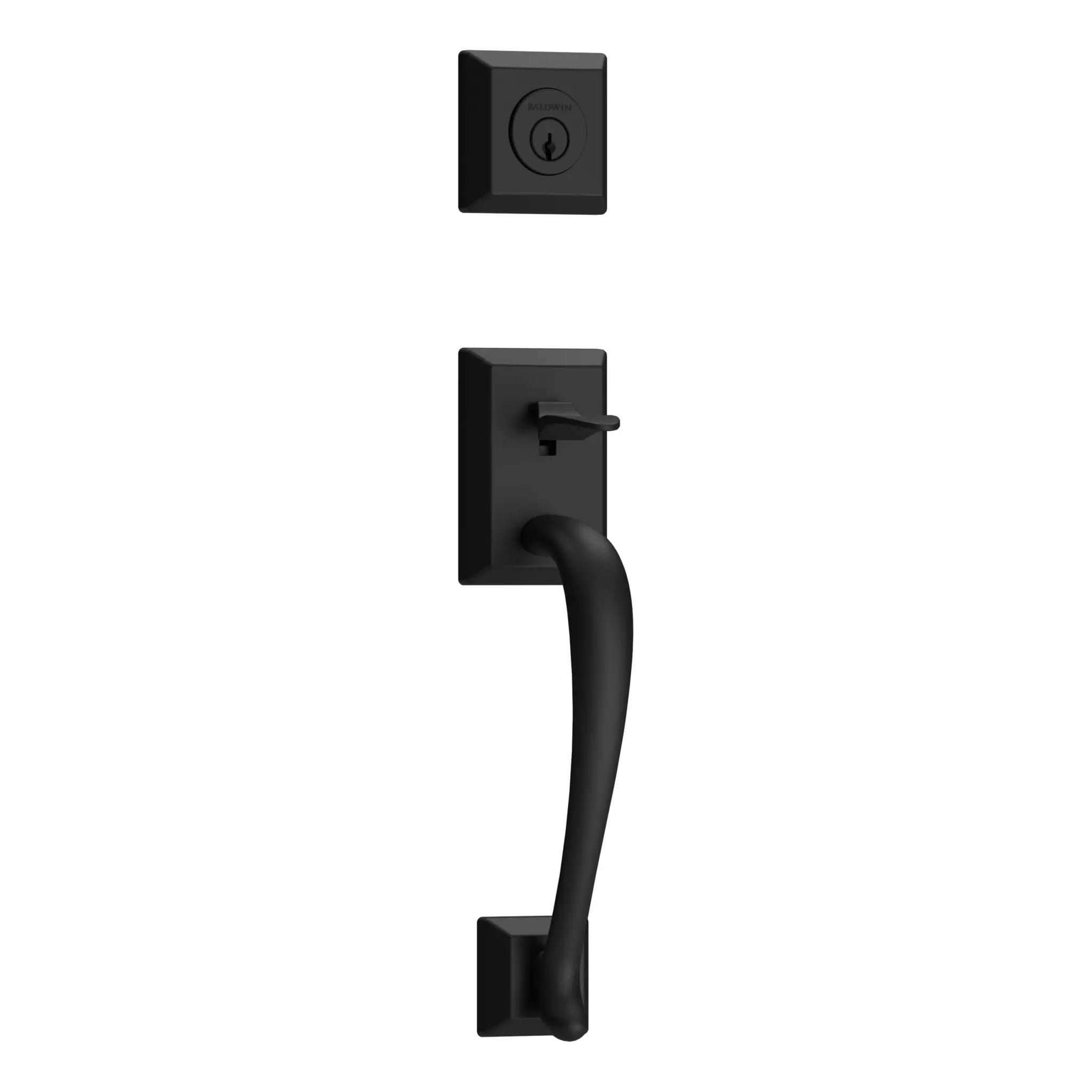 satin black door handle and lever