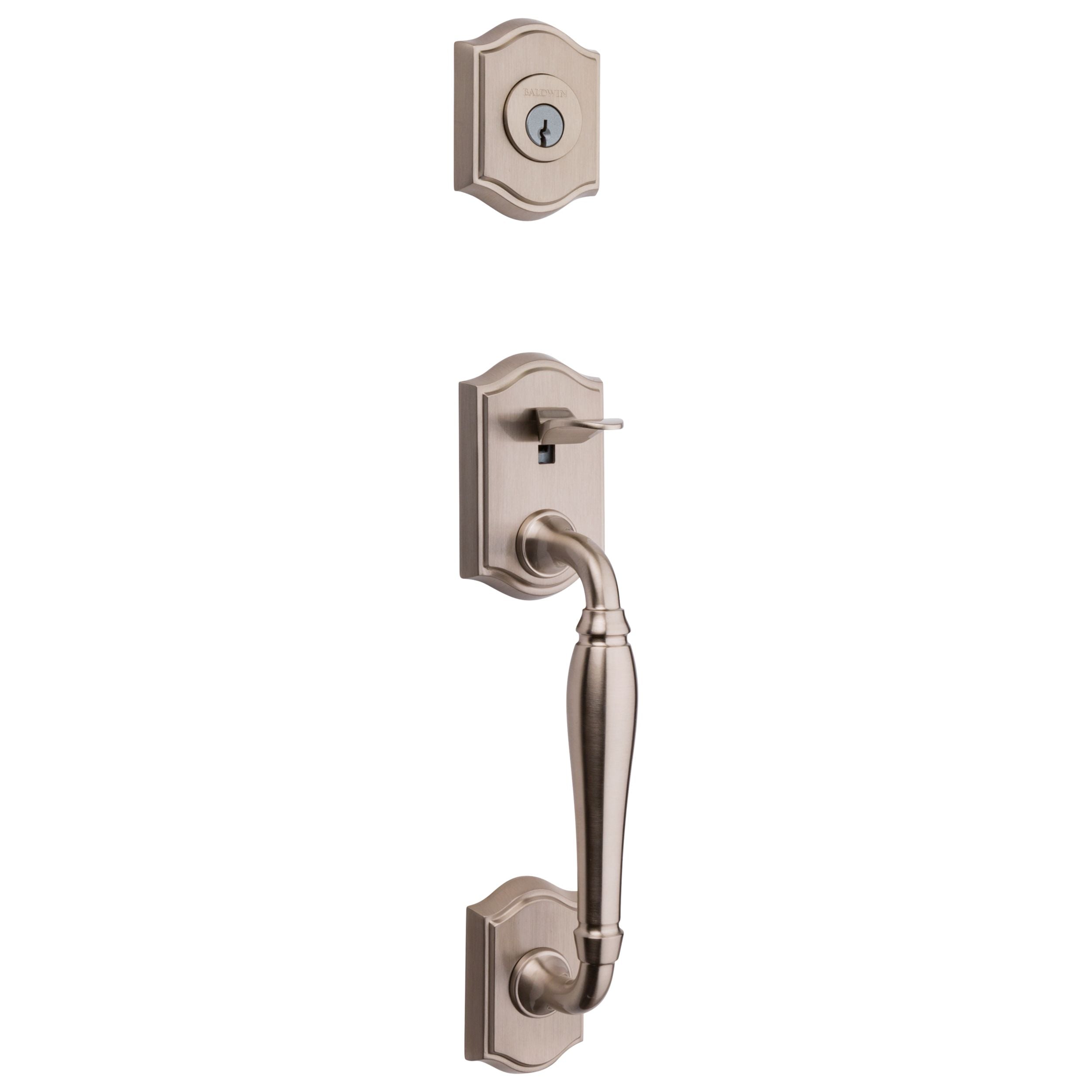 satin nickel door handle and knob