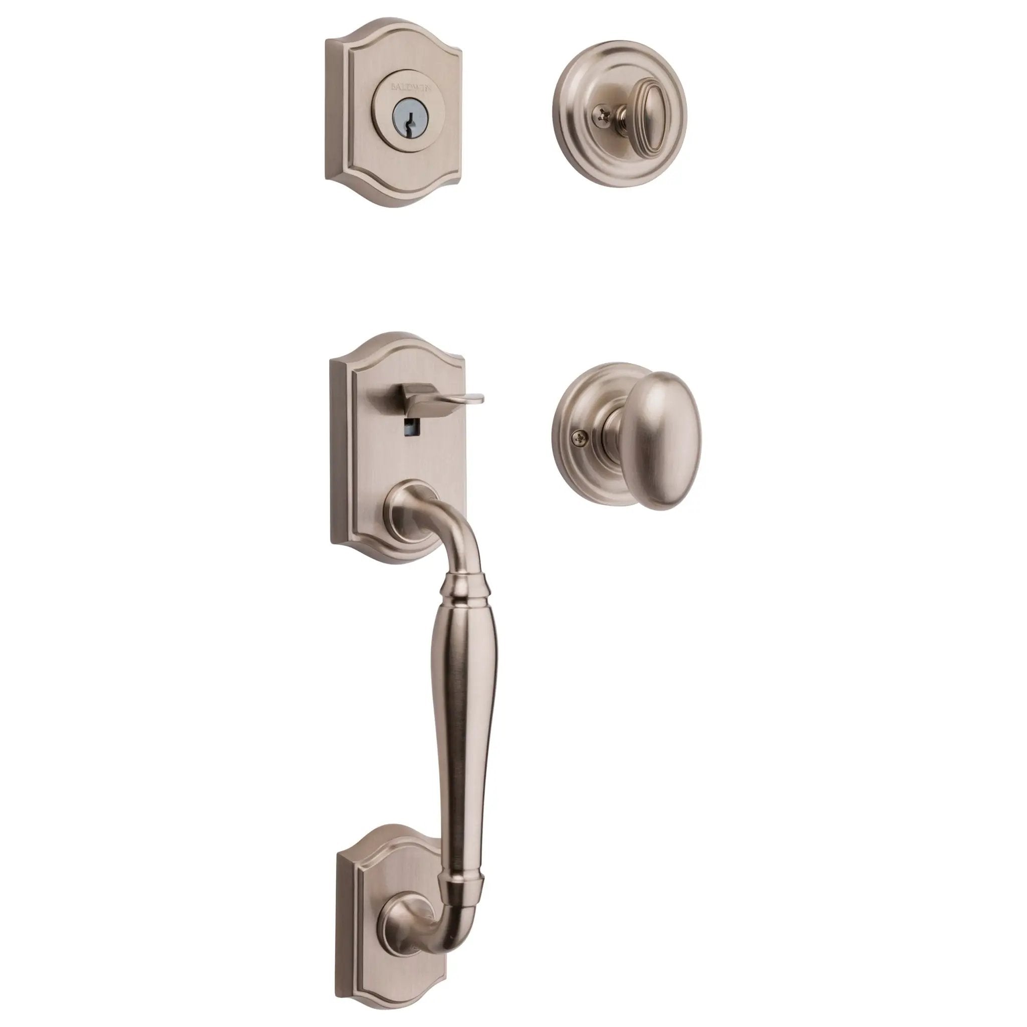 Baldwin Reserve Westcliff Handleset x Ellipse Knob with Round Interior by Baldwin