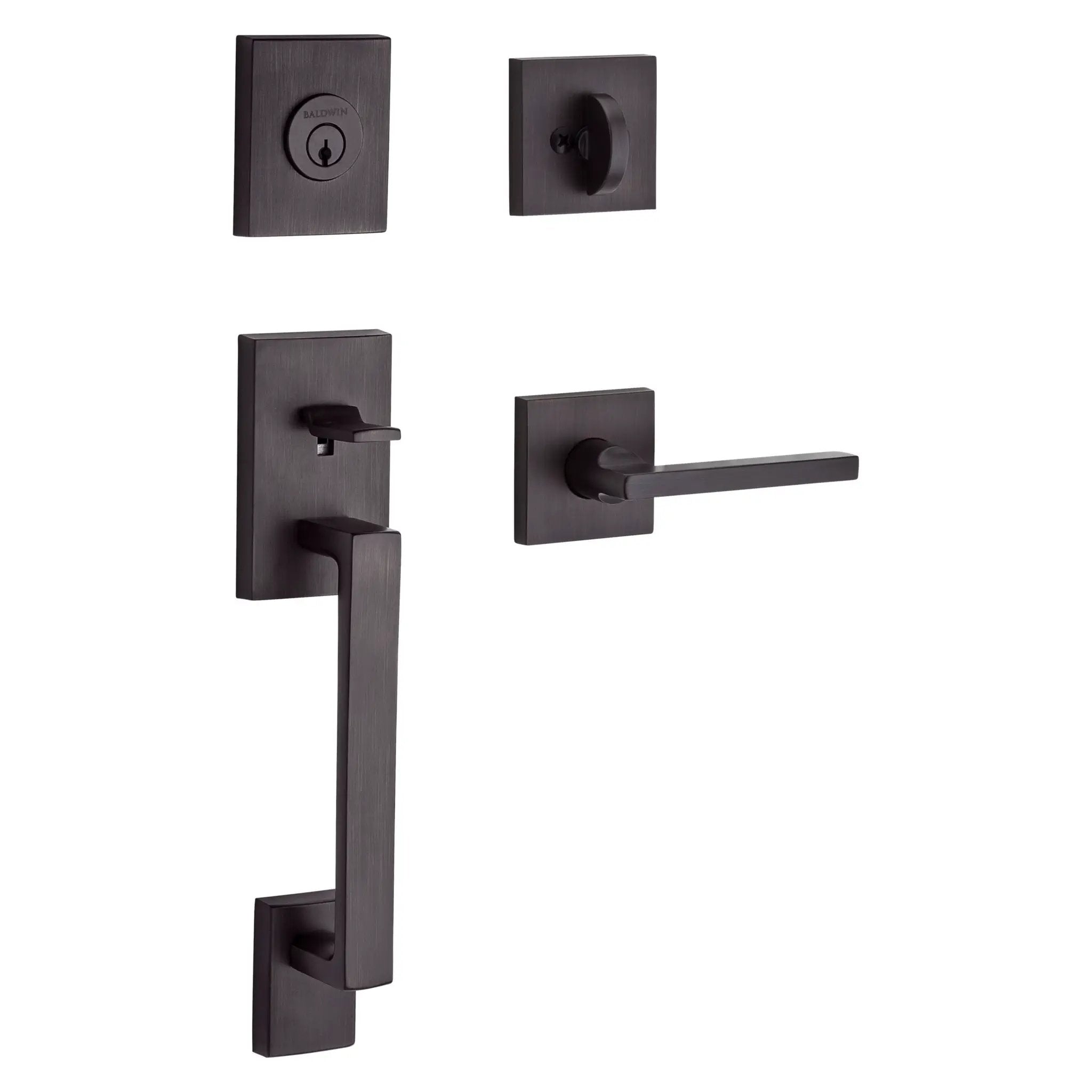 Baldwin Reserve La Jolla Handleset x Square Lever with Square Interior by Baldwin