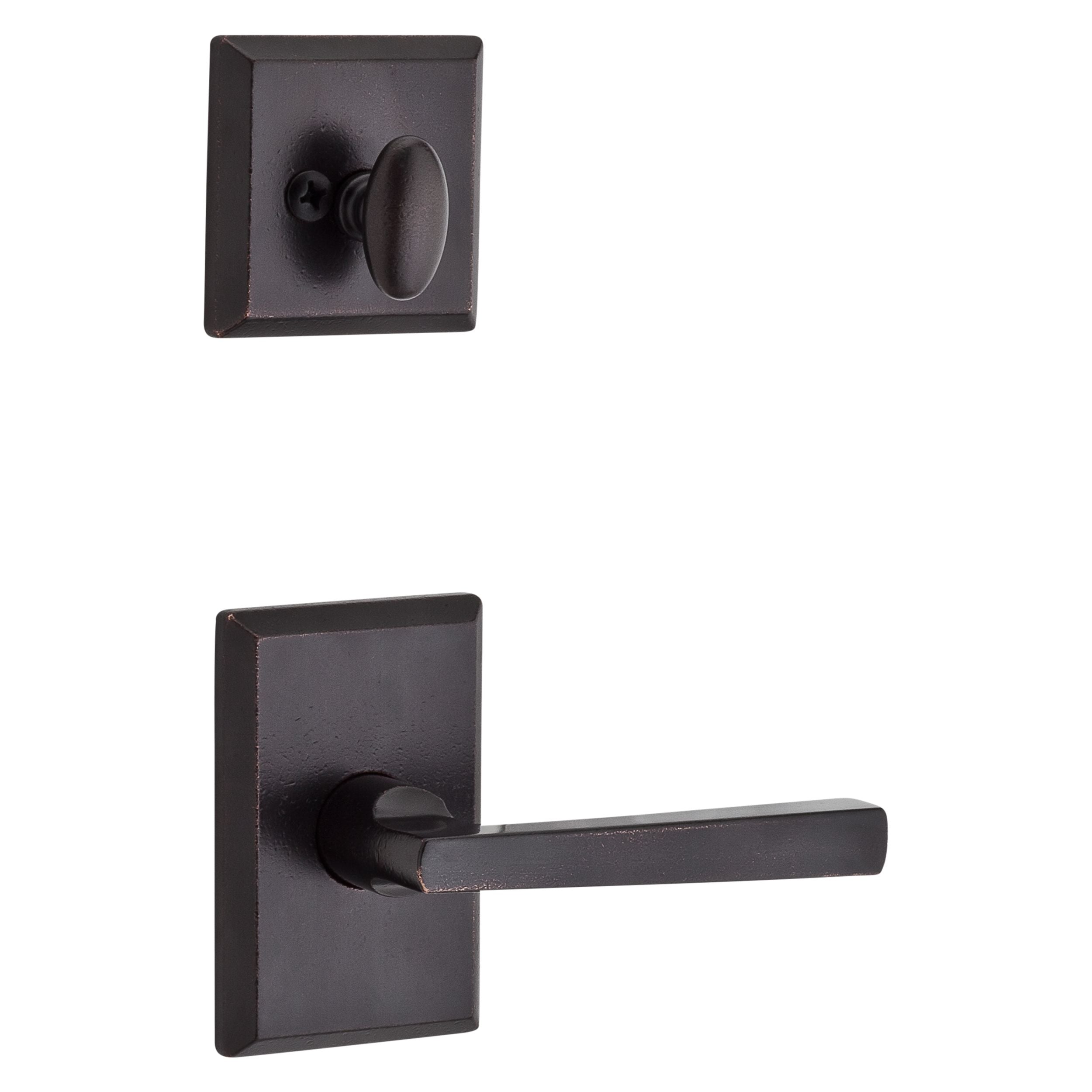 dark bronze door handle and lever