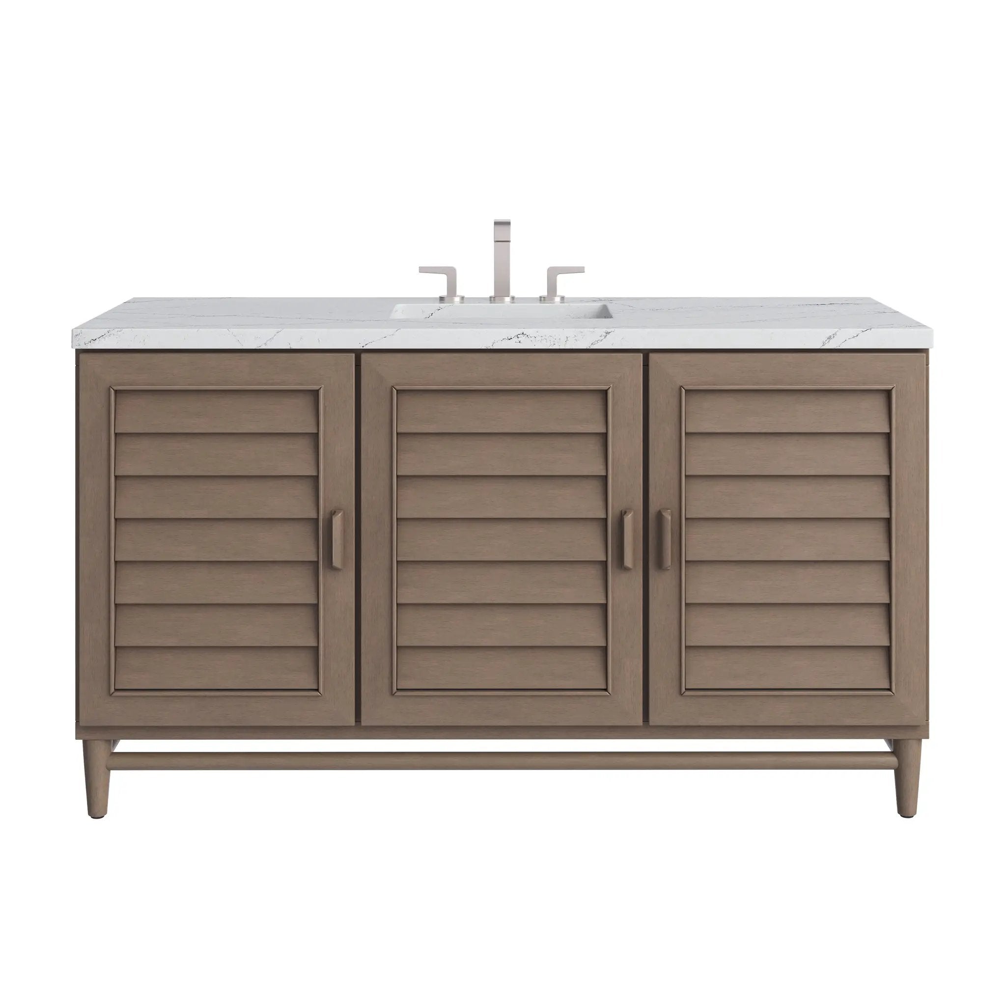 James Martin Portland 60" Single Vanity Set - Whitewashed Walnut by James Martin Vanities