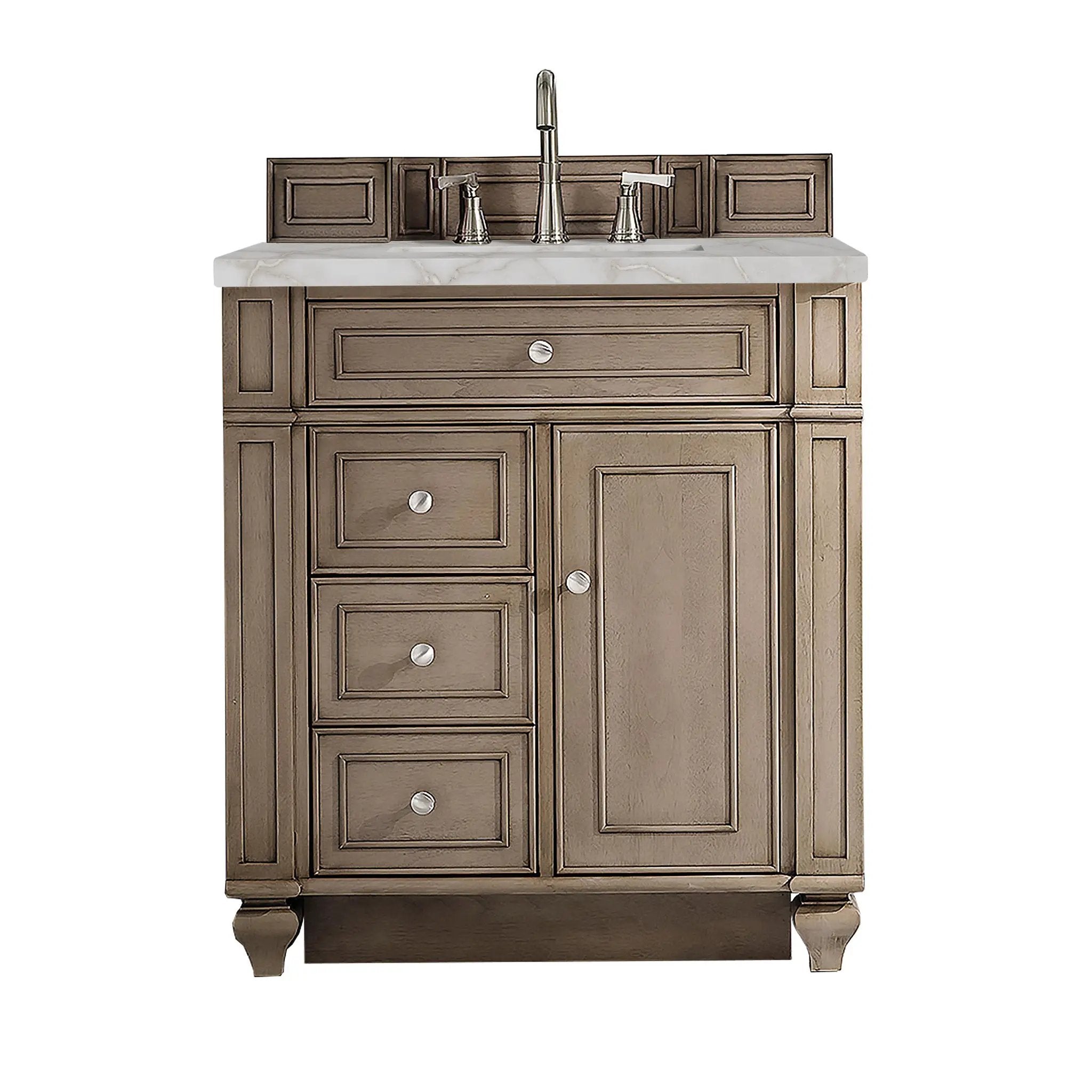 James Martin Bristol 30" Single Vanity Set - Whitewashed Walnut by James Martin Vanities