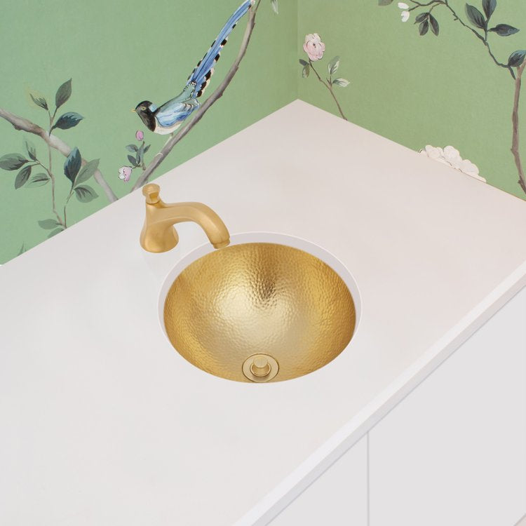 satin unlacquered brass sink