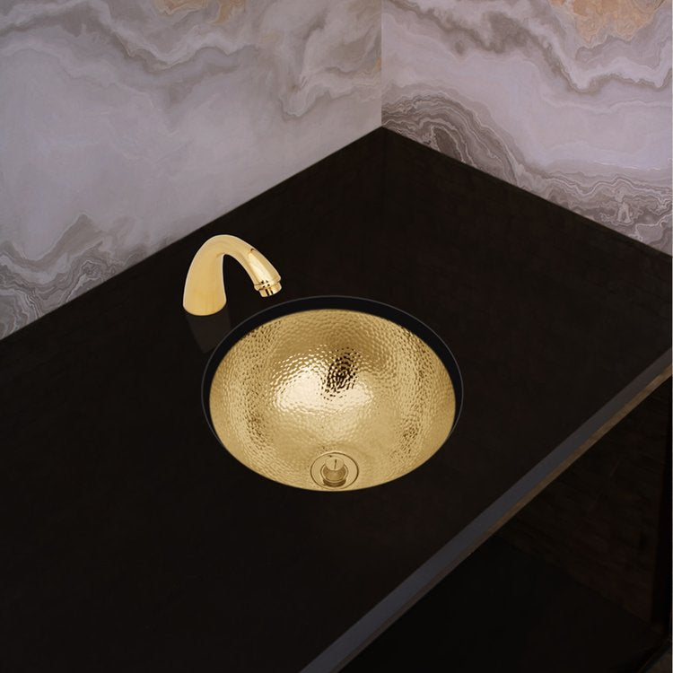 satin unlacquered brass sink