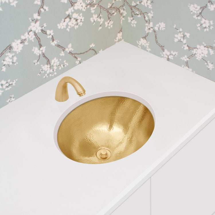 satin unlacquered brass sink