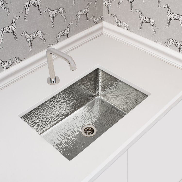 polished stainless steel sink