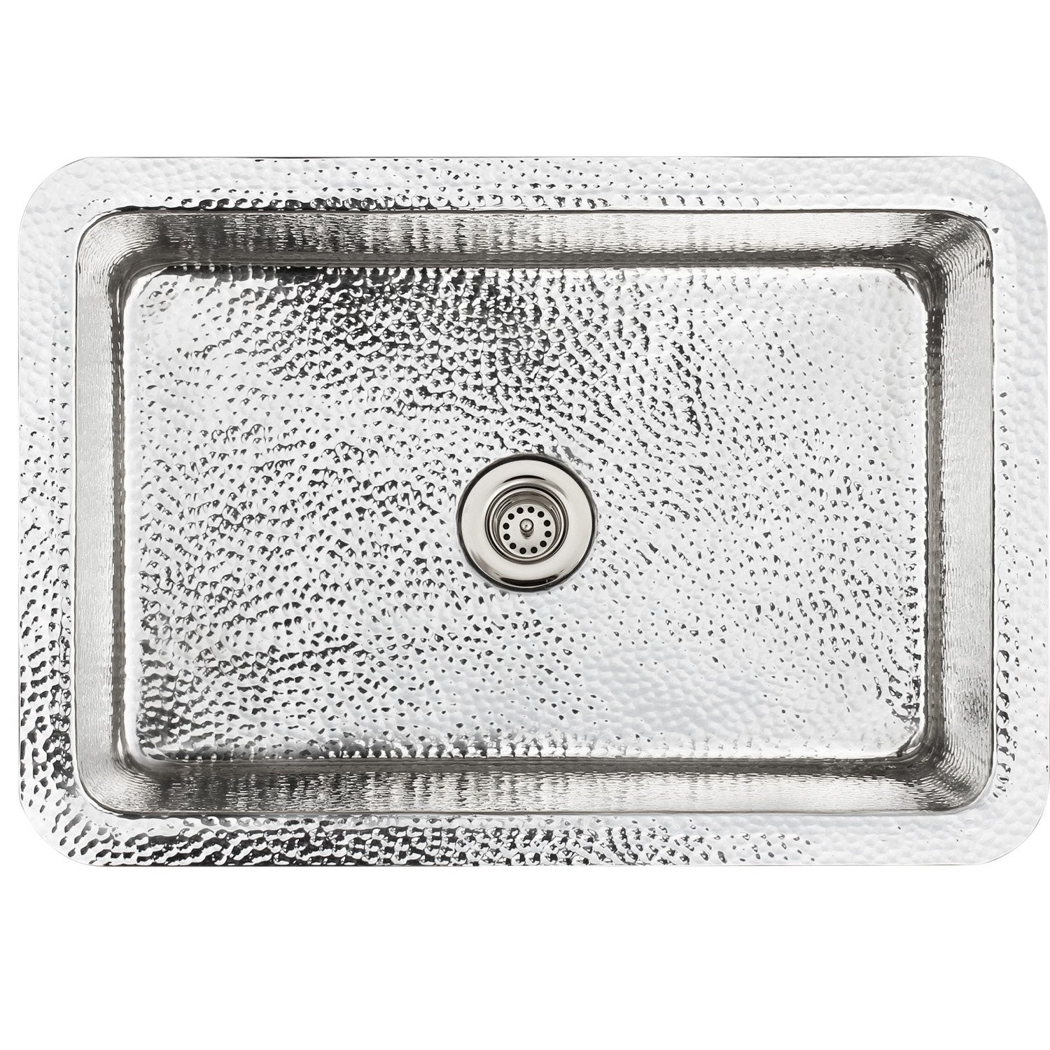 Linkasink Hammered Rectangular Box Drop-In or Undermount Sink 20"