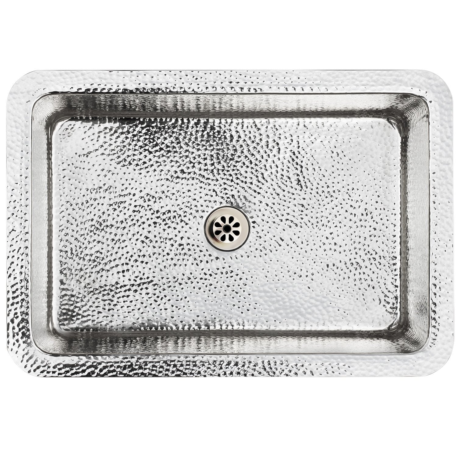 Linkasink Hammered Rectangular Box Drop-In or Undermount Sink 20"