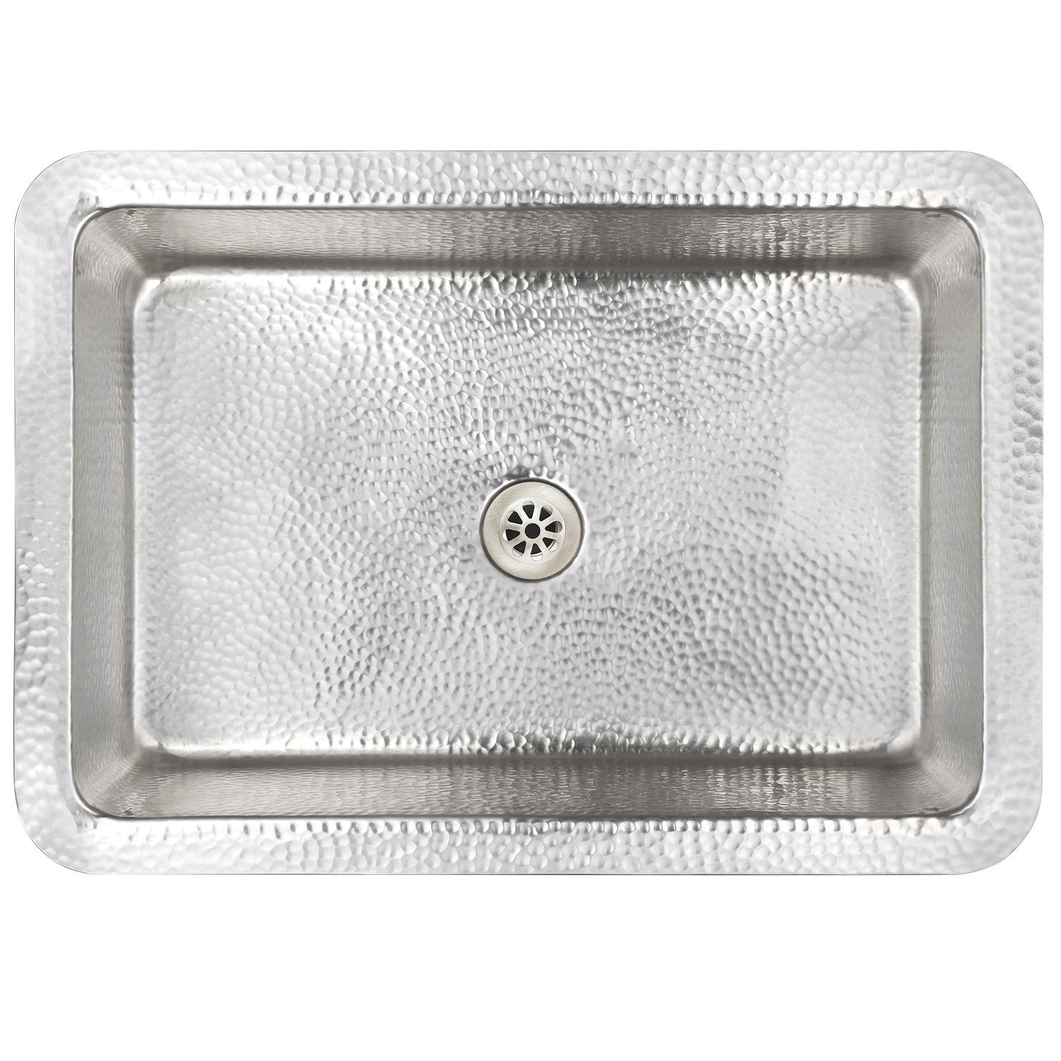 Linkasink Hammered Rectangular Box Drop-In or Undermount Sink 20"