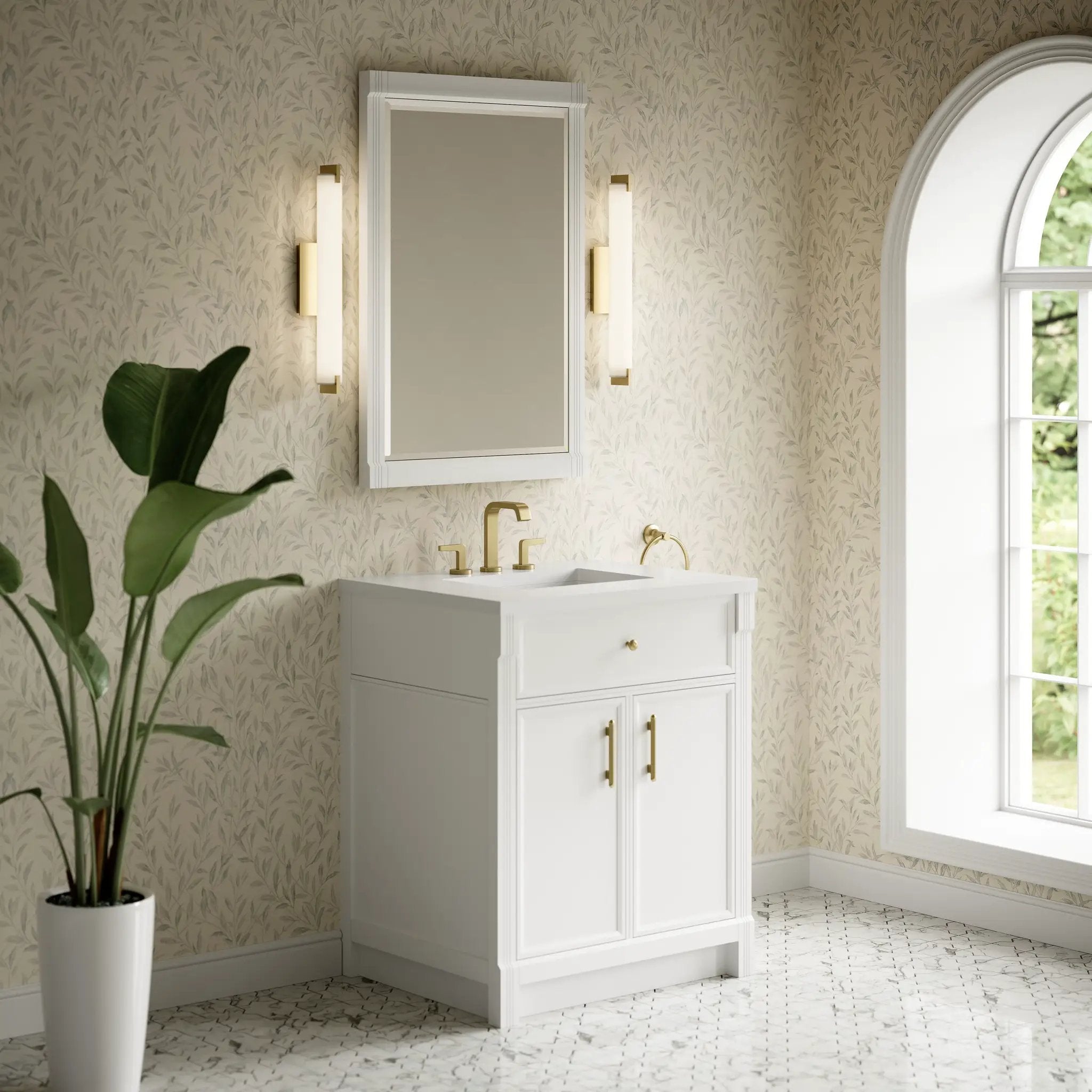 bright white mirror