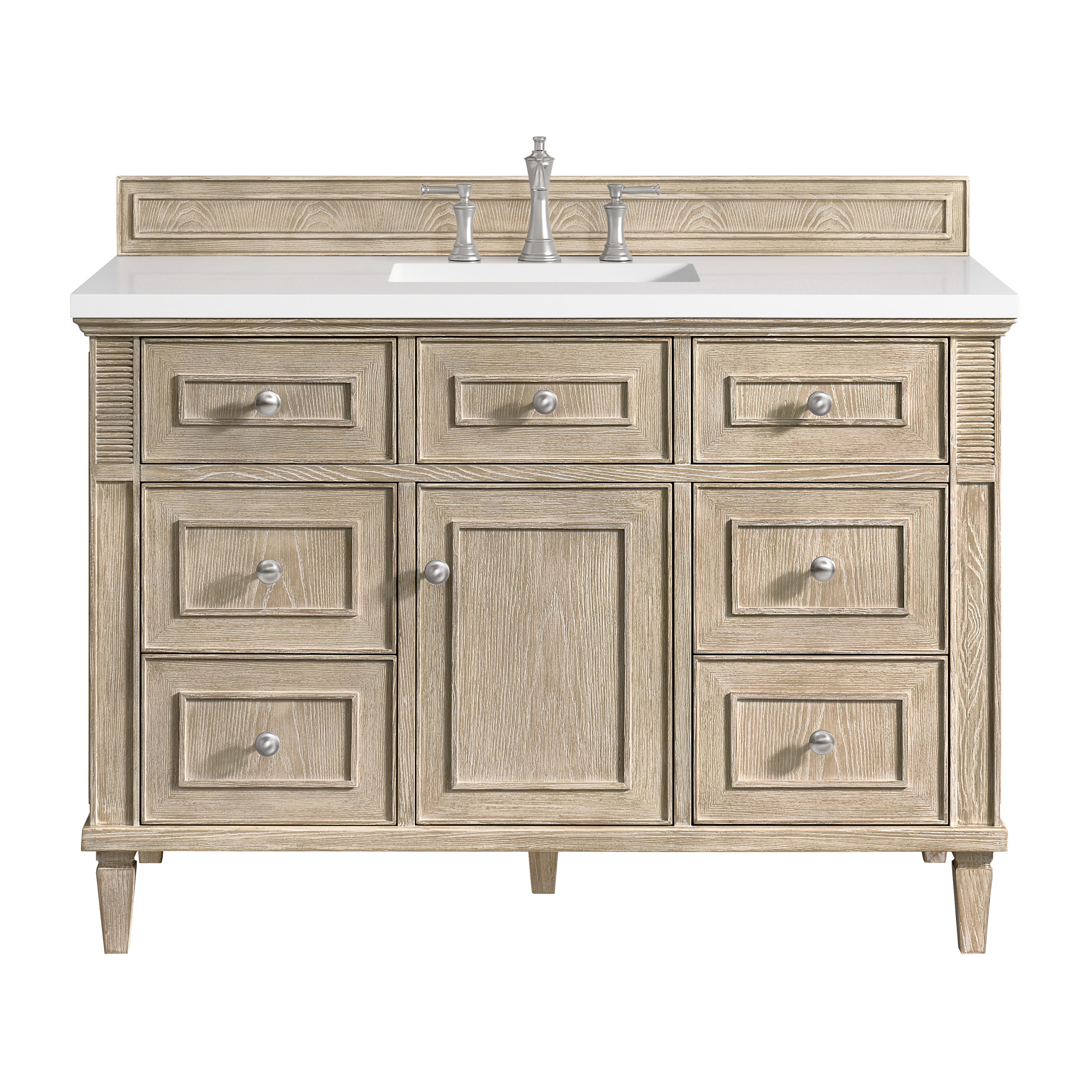 James Martin Vanities Lorelai 48" Single Vanity - Whitewashed Oak