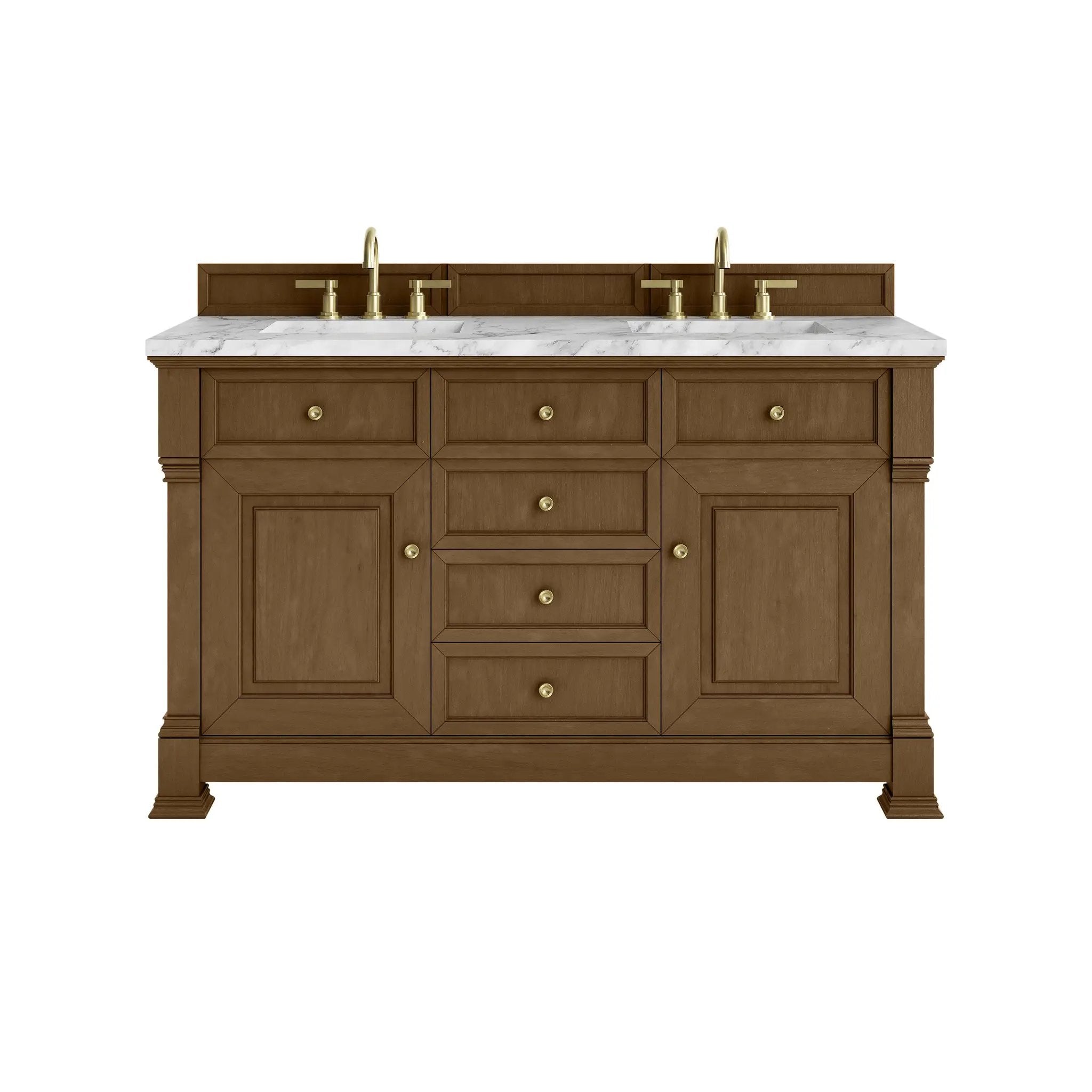 James Martin Brookfield 60" Double Vanity Set - Honey Oak by James Martin Vanities