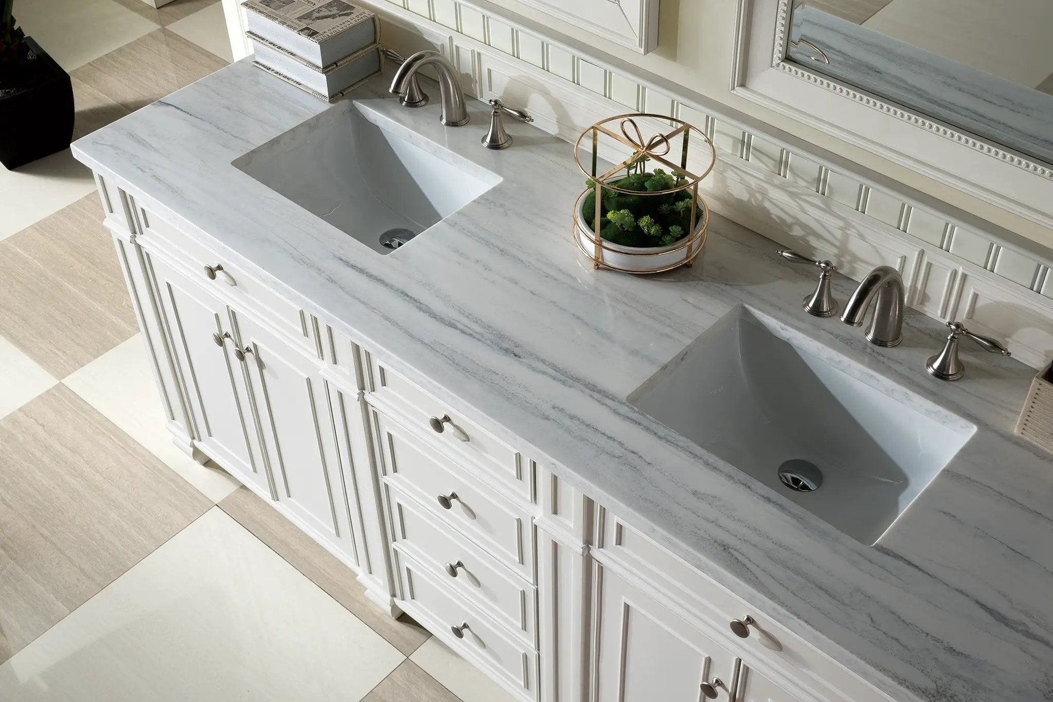 bright white vanity