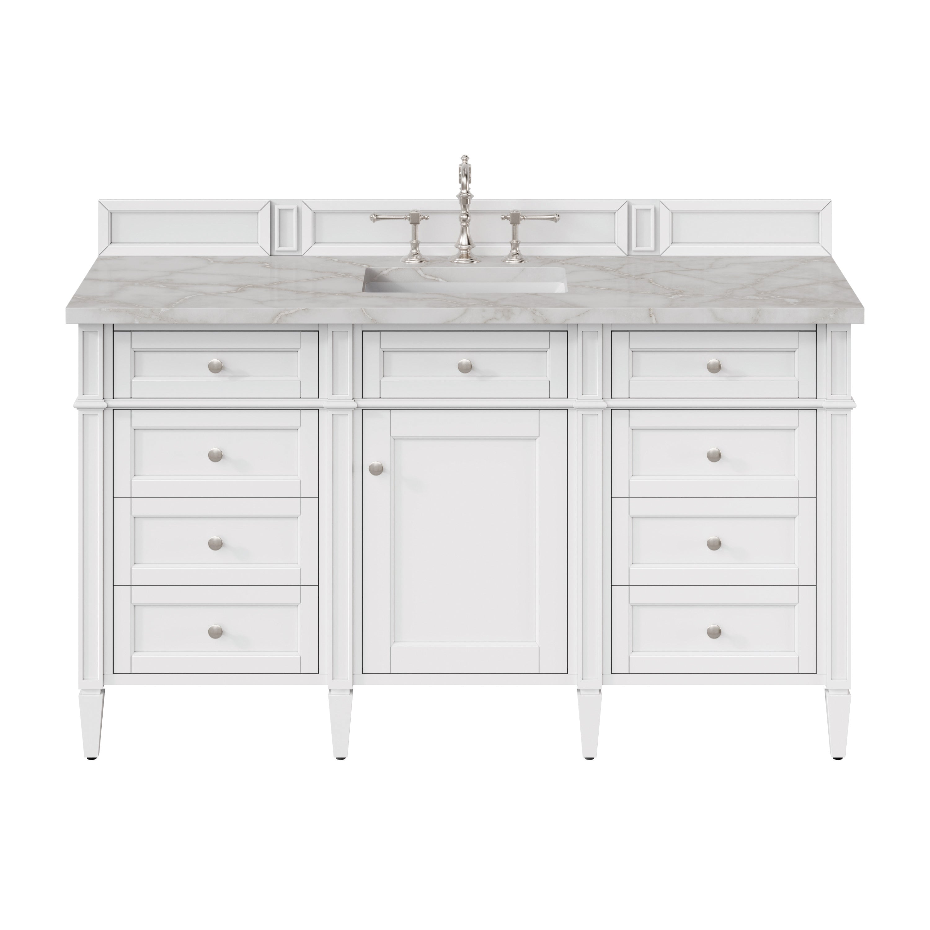 James Martin Vanities Brittany 60" Single Vanity - Bright White