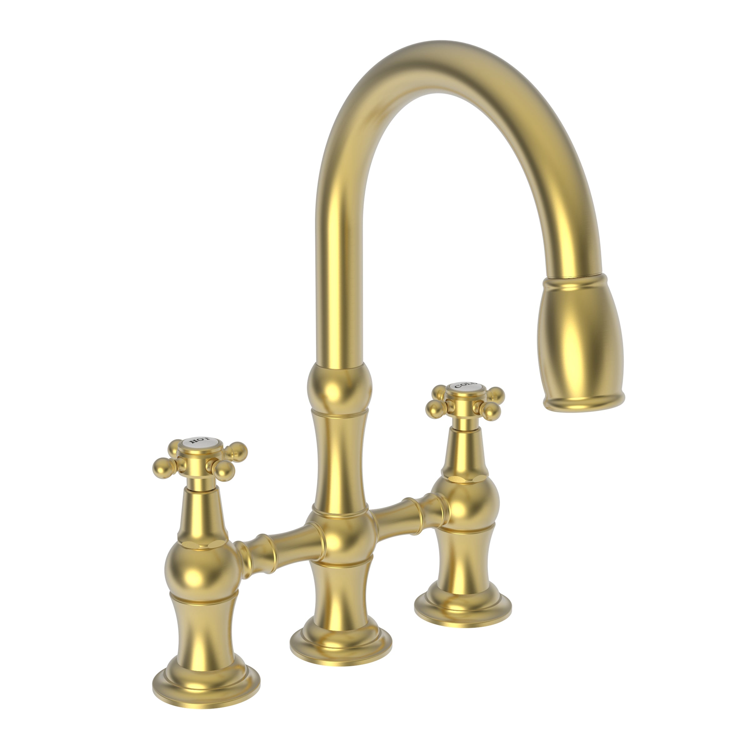 Newport Brass Chesterfield Kitchen Bridge Pull-Down Faucet