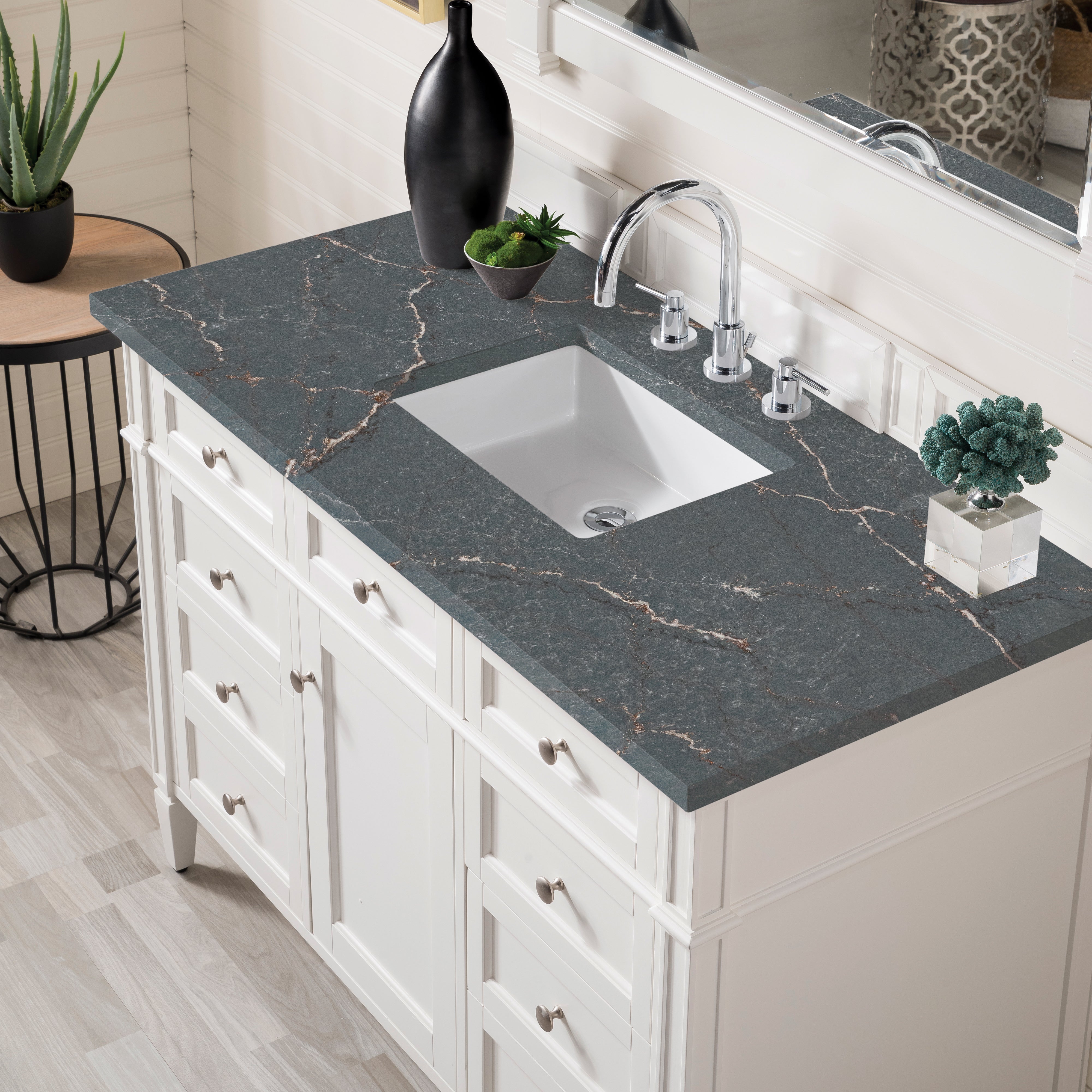bright white vanity