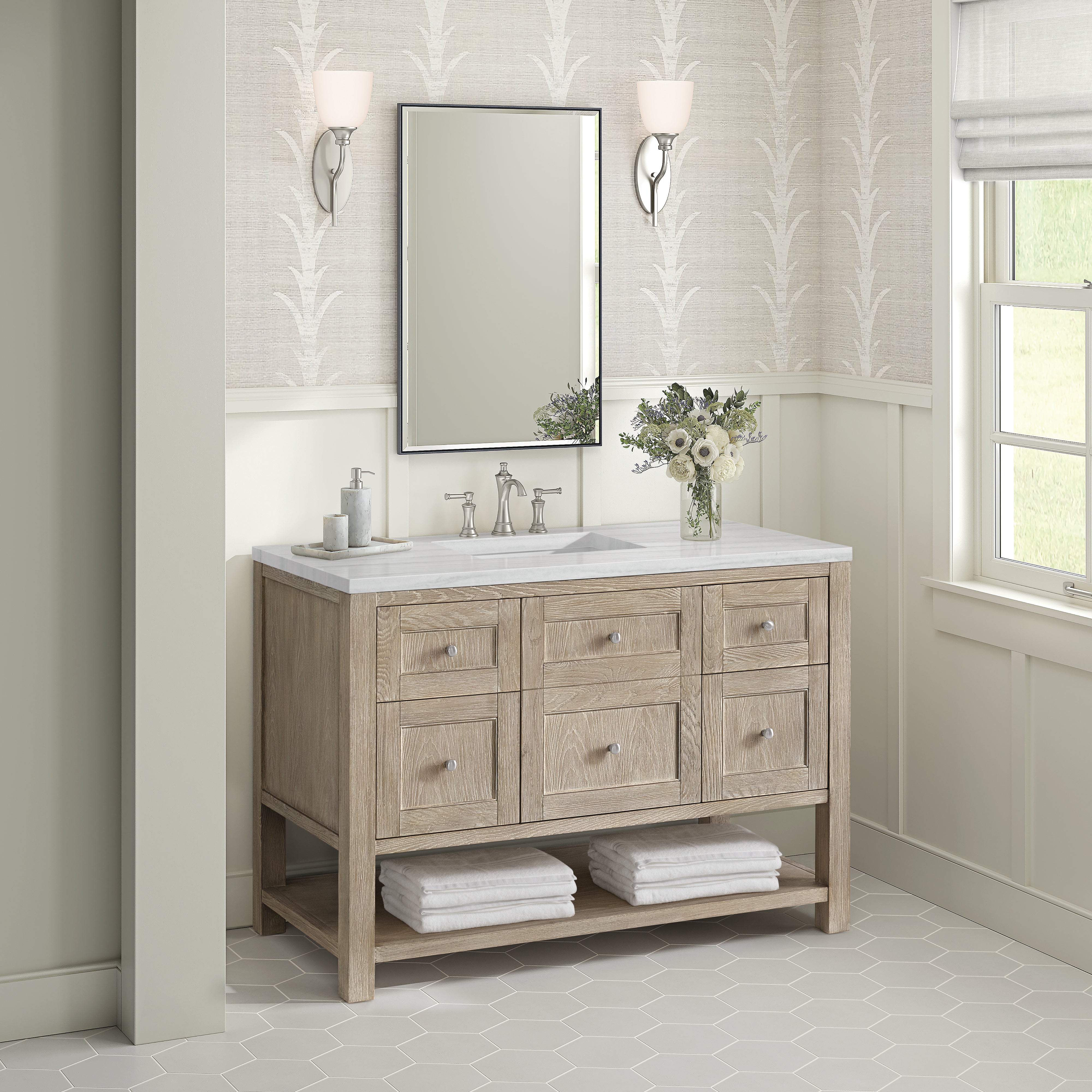 arctic fall solid surface top vanity