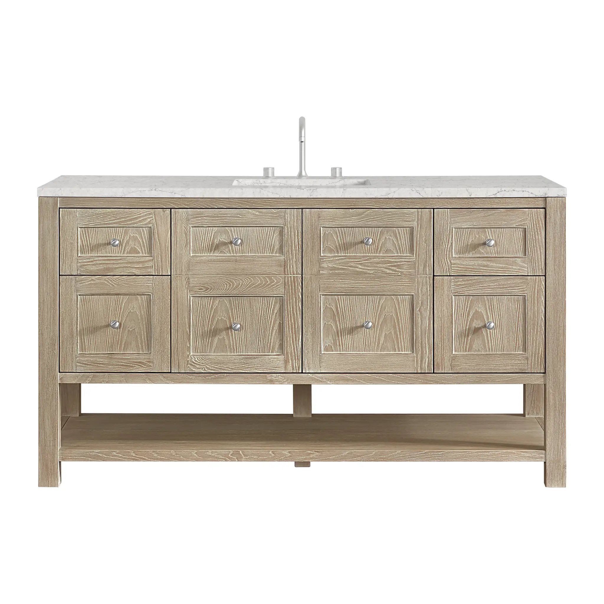 James Martin Breckenridge 60" Single Vanity Set - Whitewashed Oak by James Martin Vanities