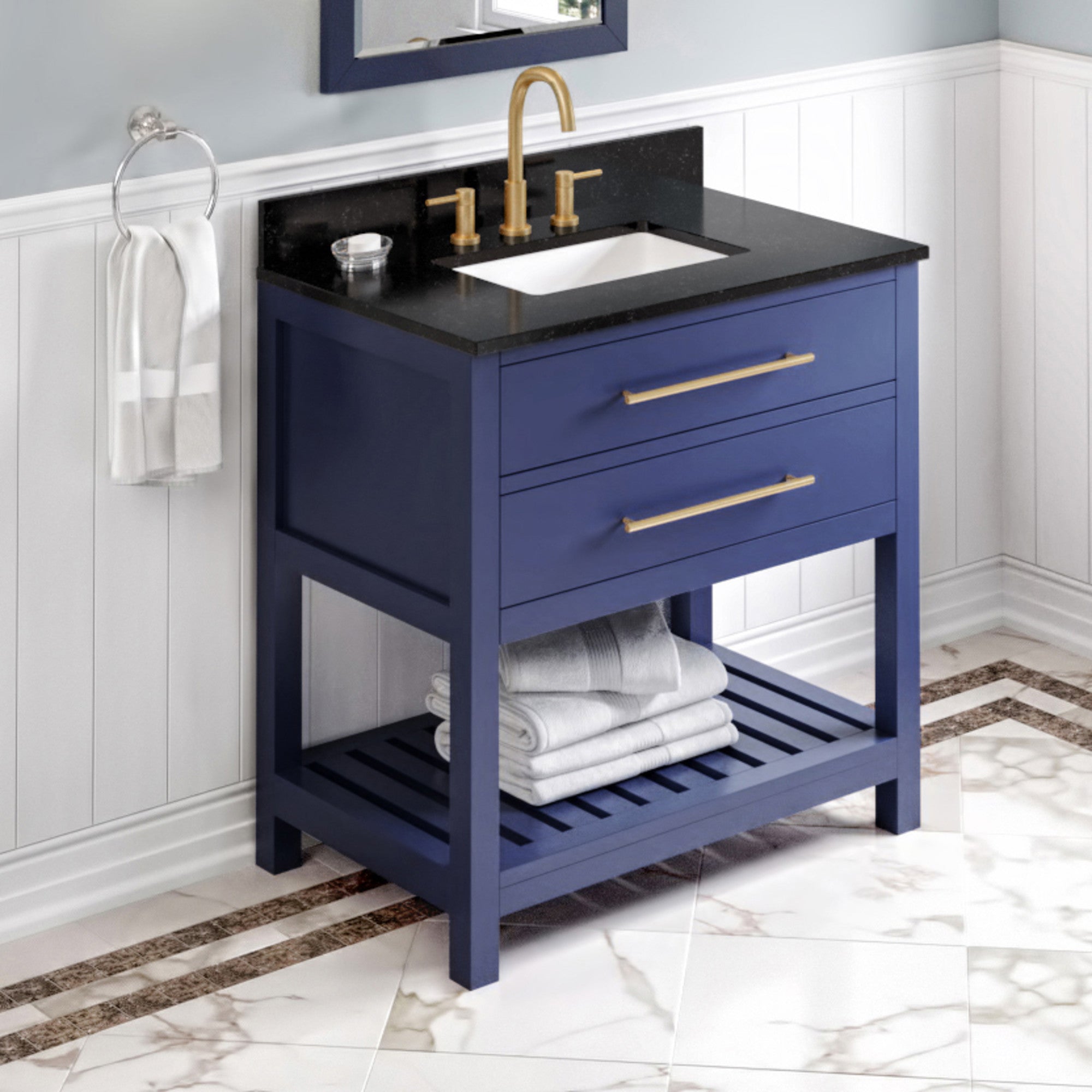 Jeffrey Alexander 36" Wavecrest Vanity Set