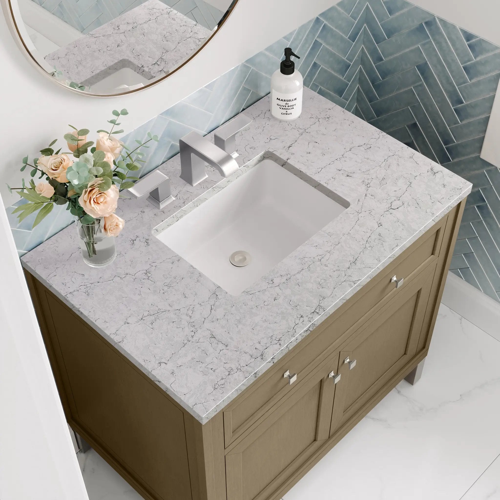 walnut whisper vanity