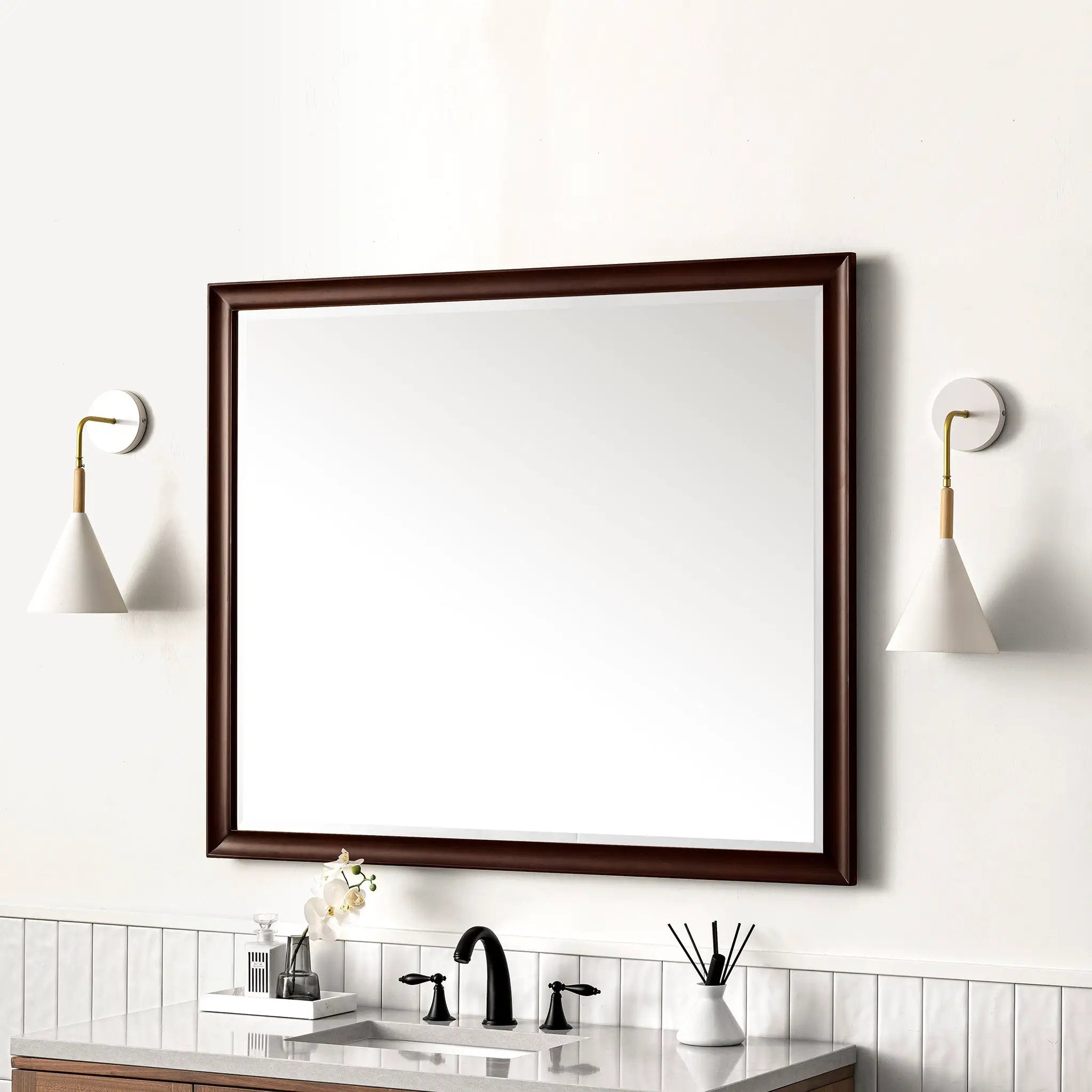 burnished mahogany mirror