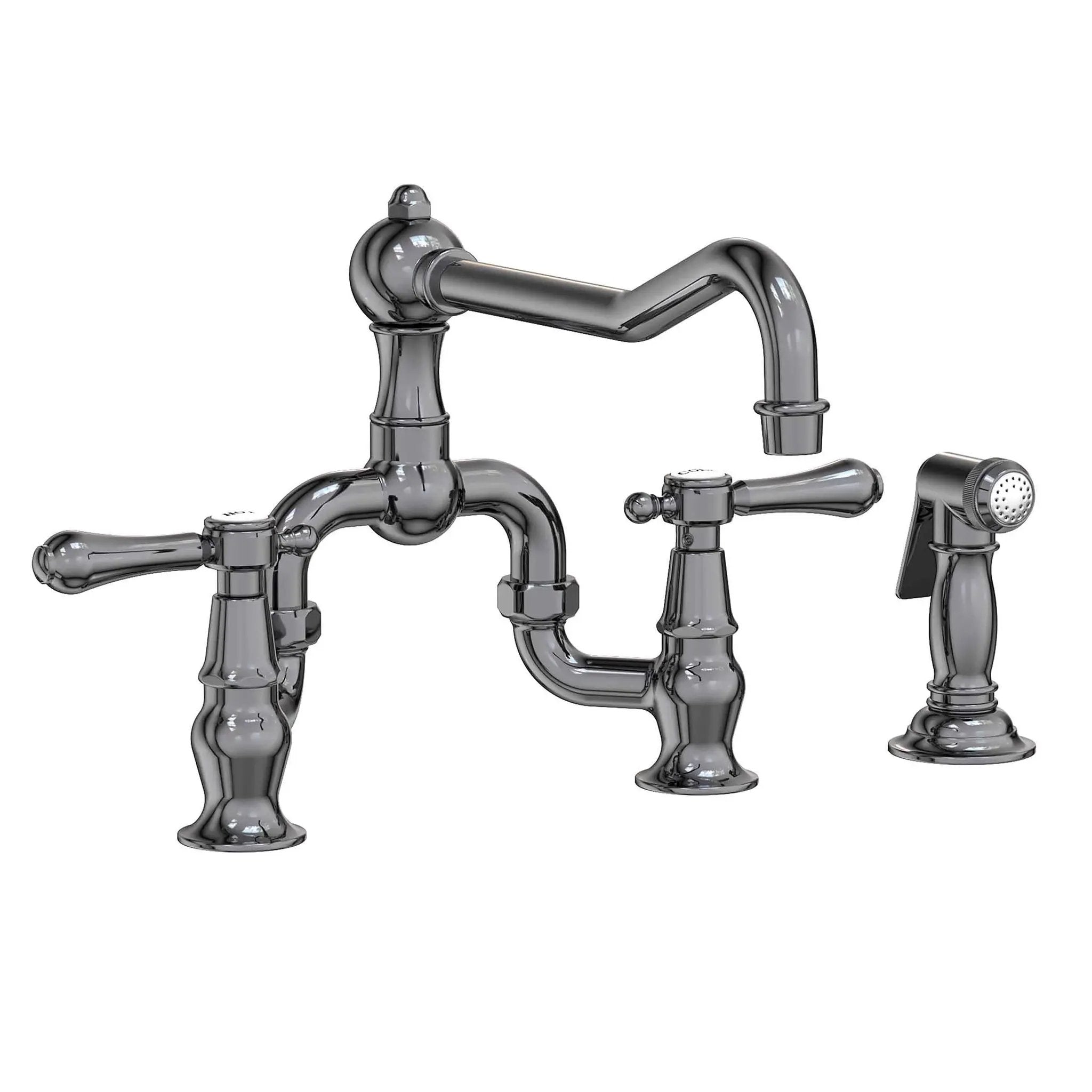 Newport Brass Chesterfield Kitchen Bridge Faucet with Side Spray by Newport Brass