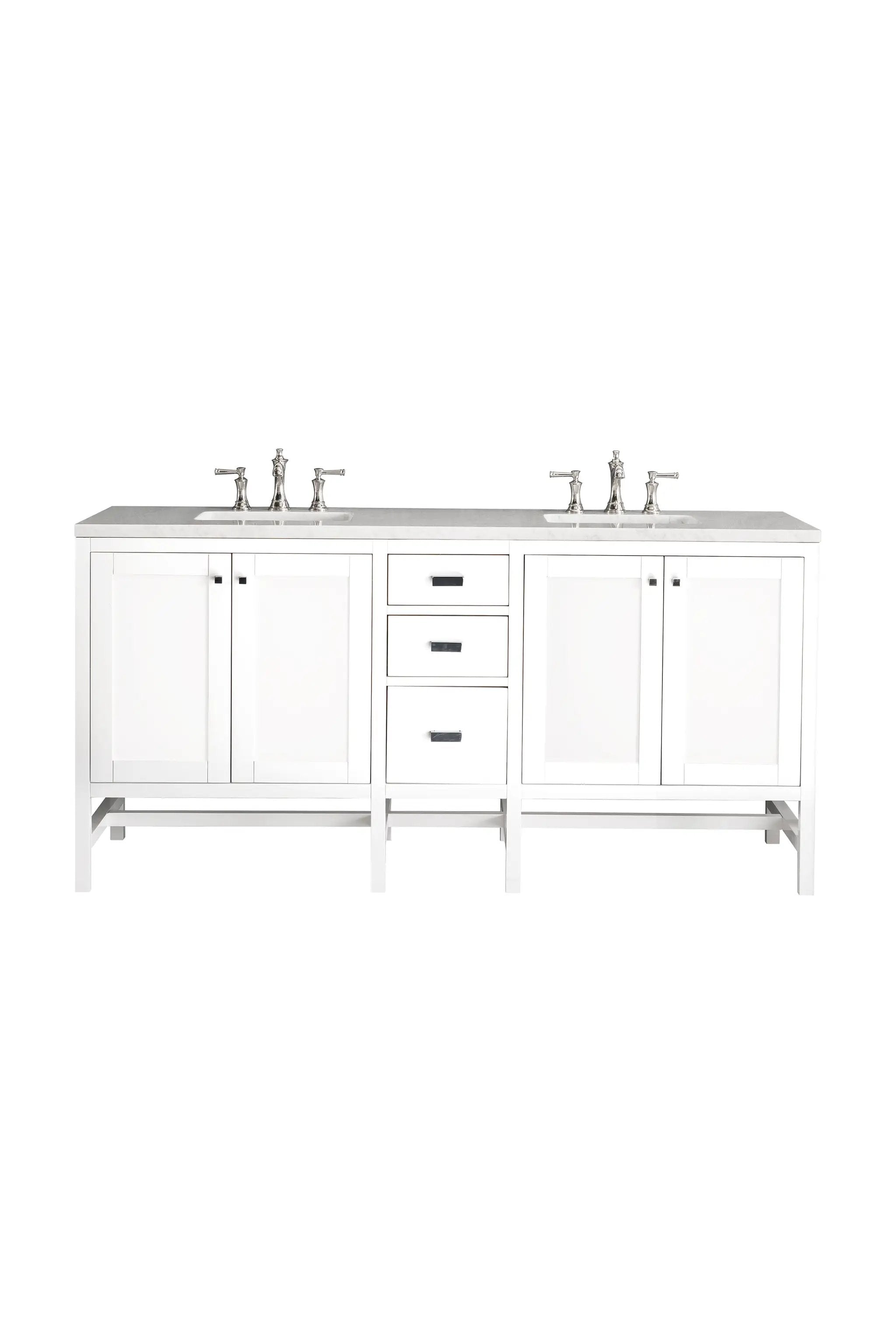 James Martin Addison 72" Double Vanity Set - Glossy White by James Martin Vanities