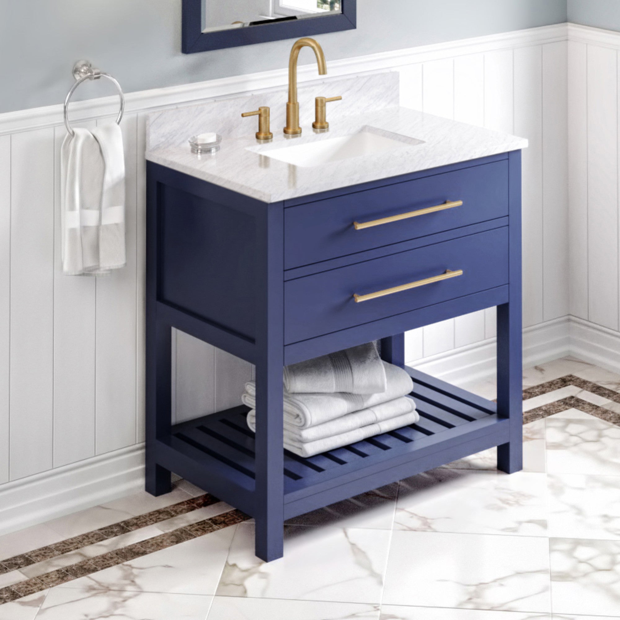 Jeffrey Alexander 36" Wavecrest Vanity Set