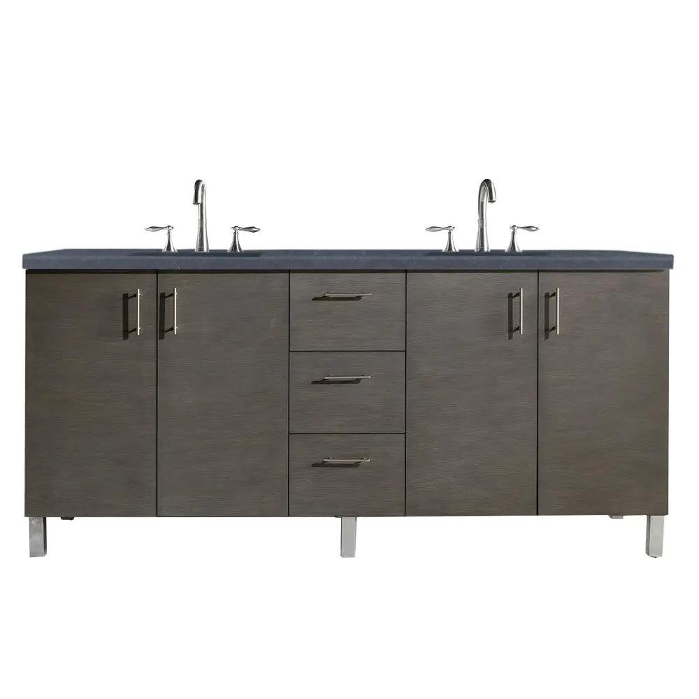 James Martin Metropolitan 72" Double Vanity Set - Silver Oak by James Martin Vanities