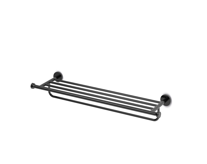 gun metal towel rack