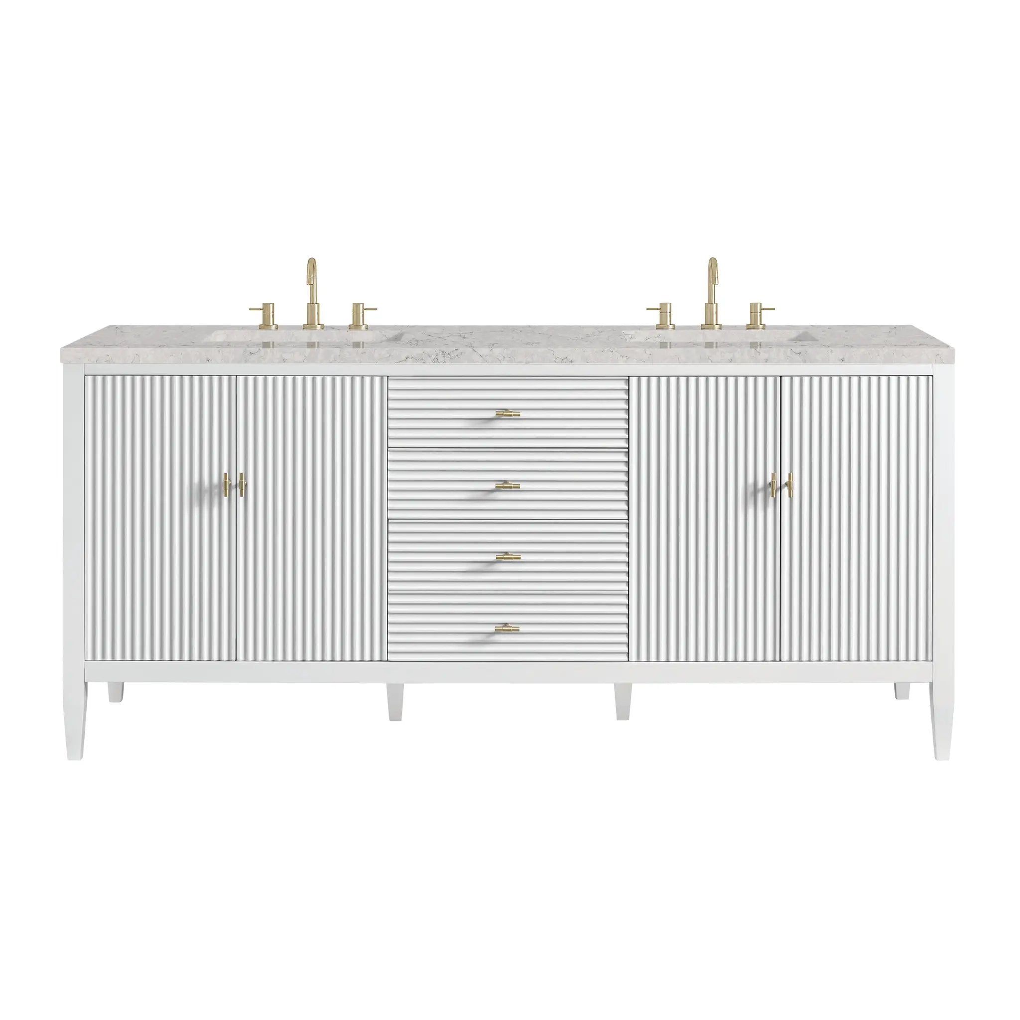 James Martin Myrrin 72" Vanity Set - Bright White by James Martin Vanities