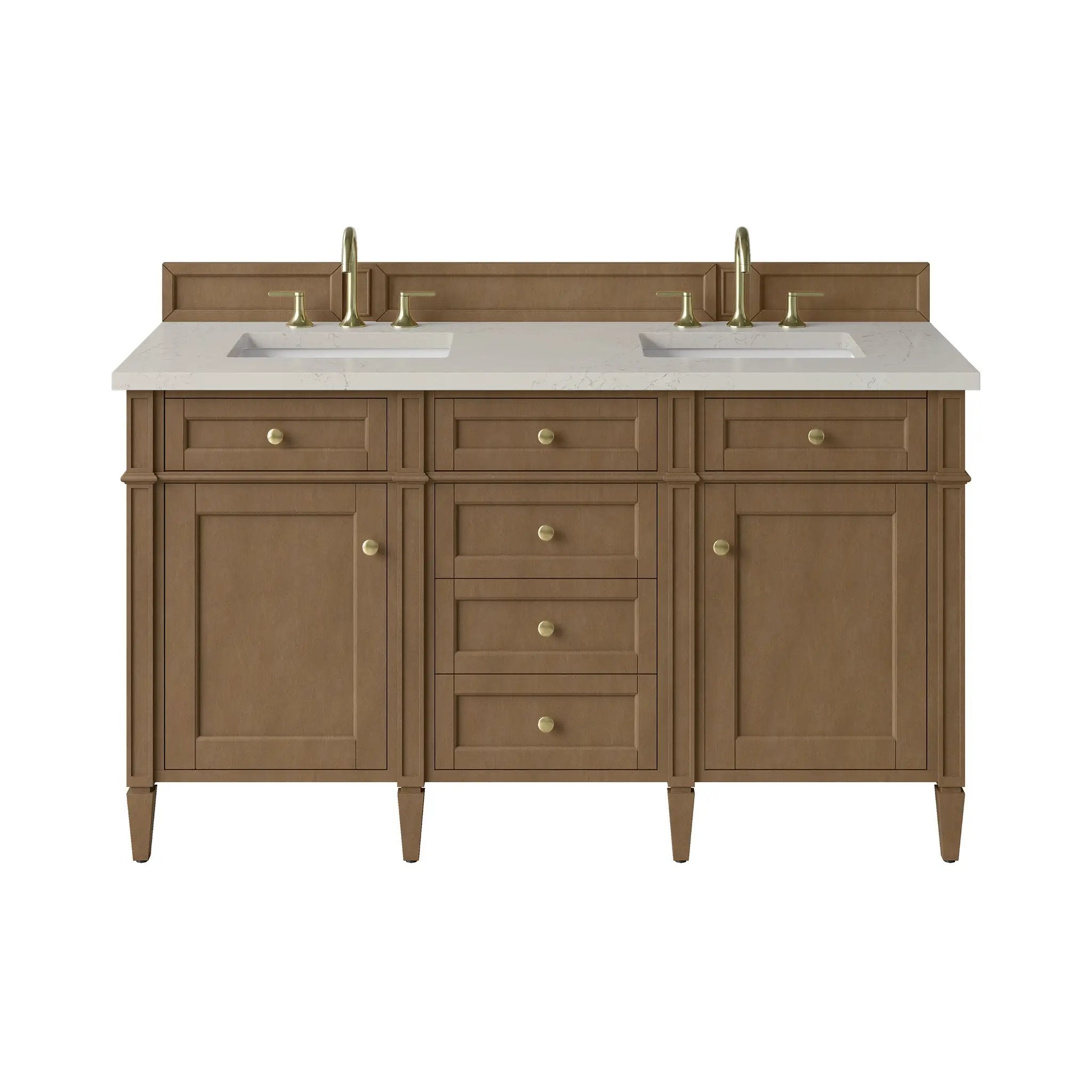 James Martin Brittany 60" Double Vanity Set - Pecan by James Martin Vanities