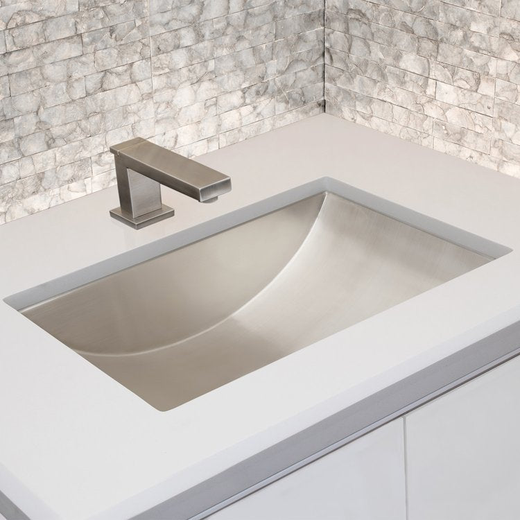 polished stainless steel sink