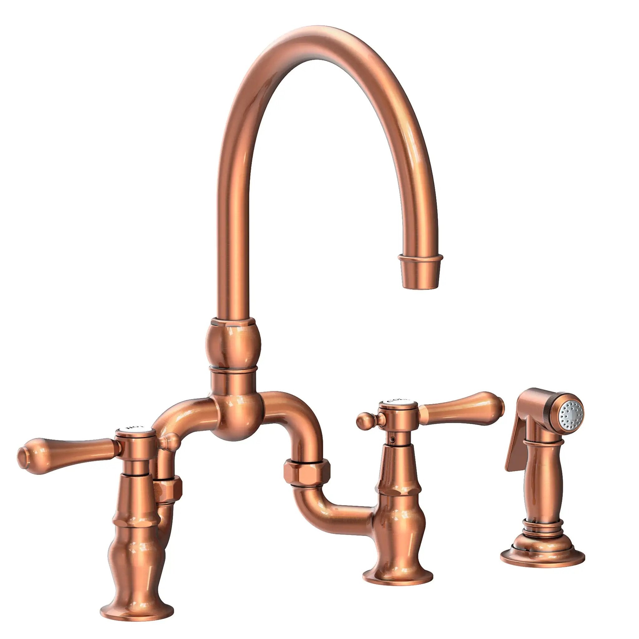 Newport Brass Chesterfield Kitchen Bridge Faucet with Side Spray by Newport Brass