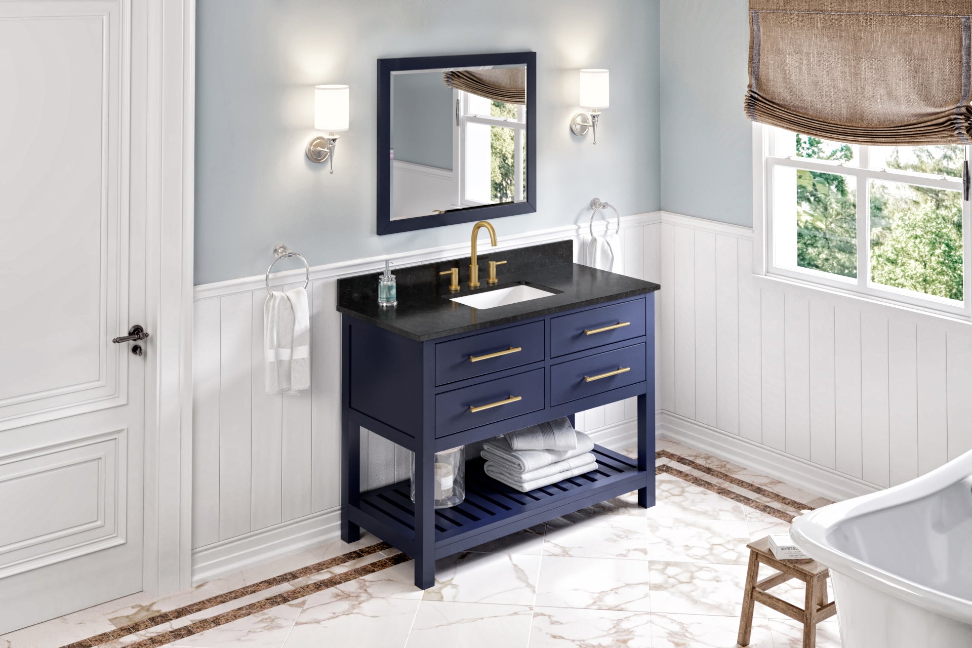 hale blue vanity