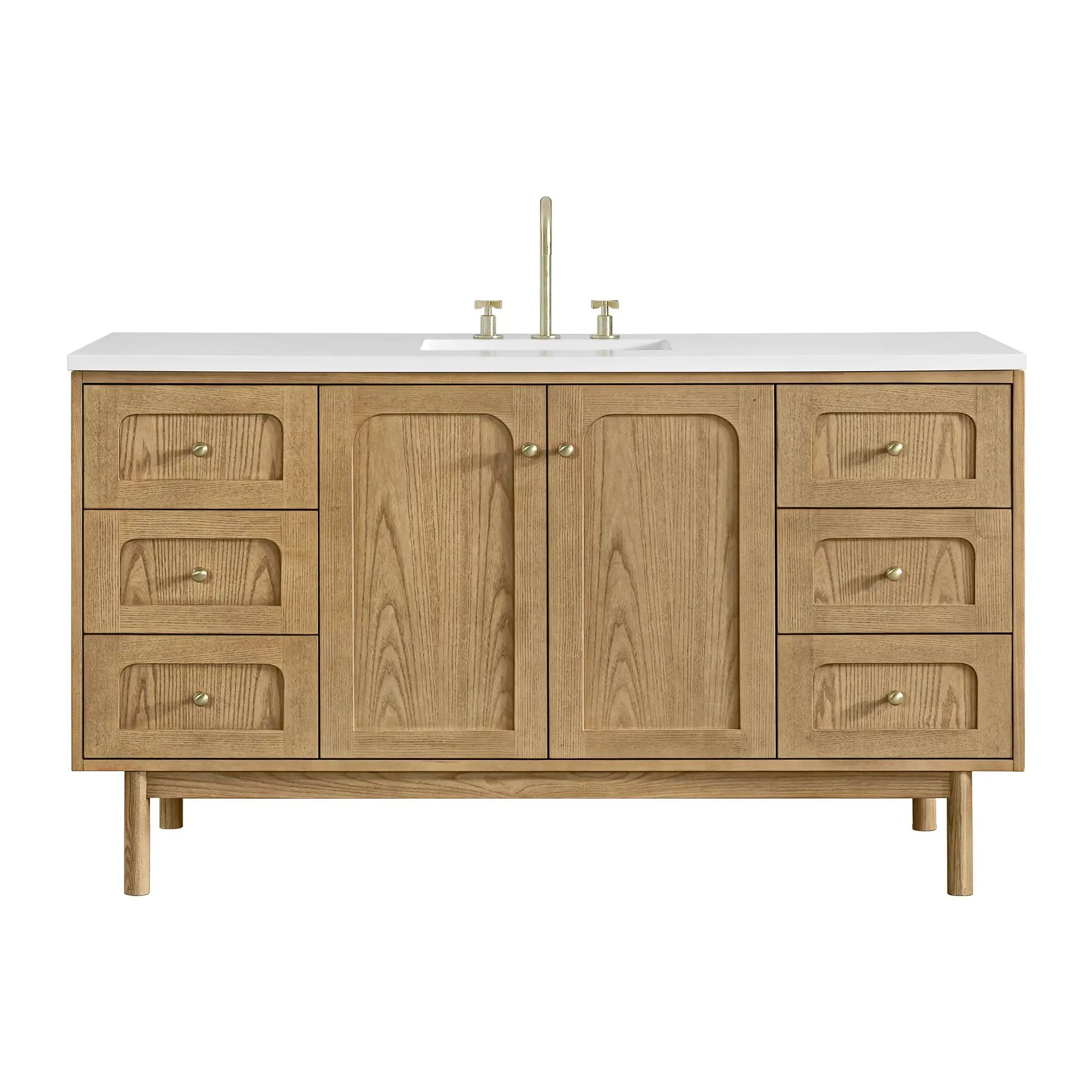 James Martin Laurent 60" Single Vanity Set - Light Natural Oak by James Martin Vanities