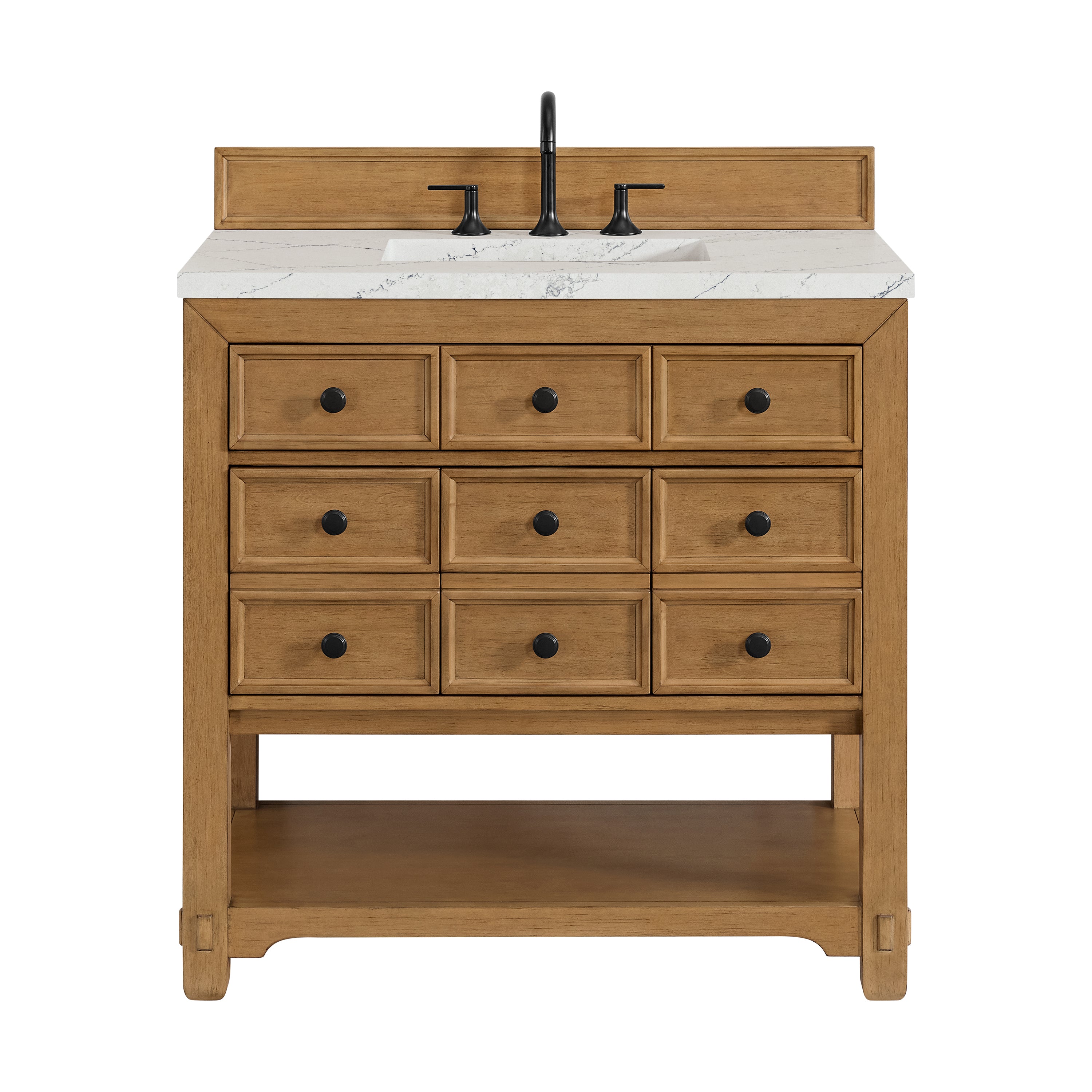 James Martin Vanities Malibu 36" Single Vanity - Amber Birch