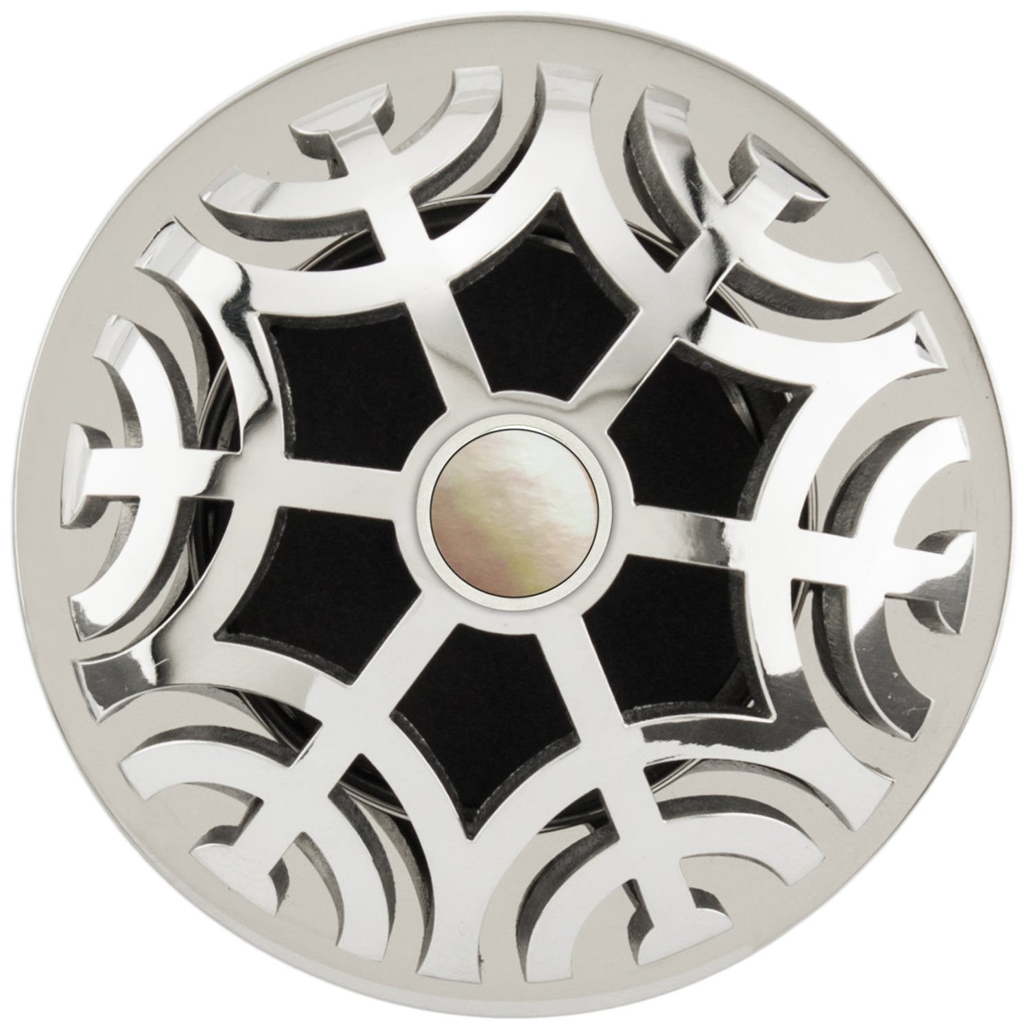 Linkasink Maze Grid Strainer 1.5" With Overflow - Mother of Pearl