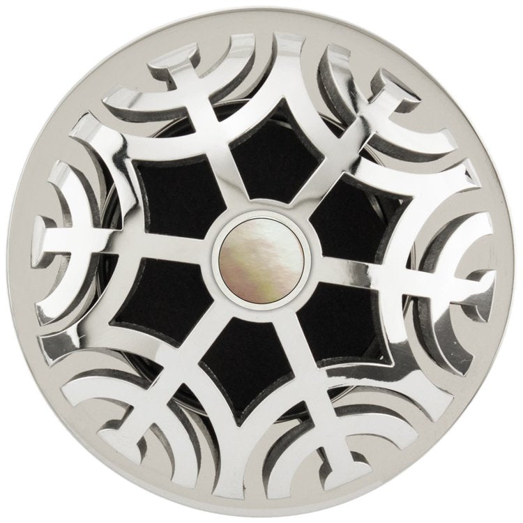 polished smooth stainless steel drain