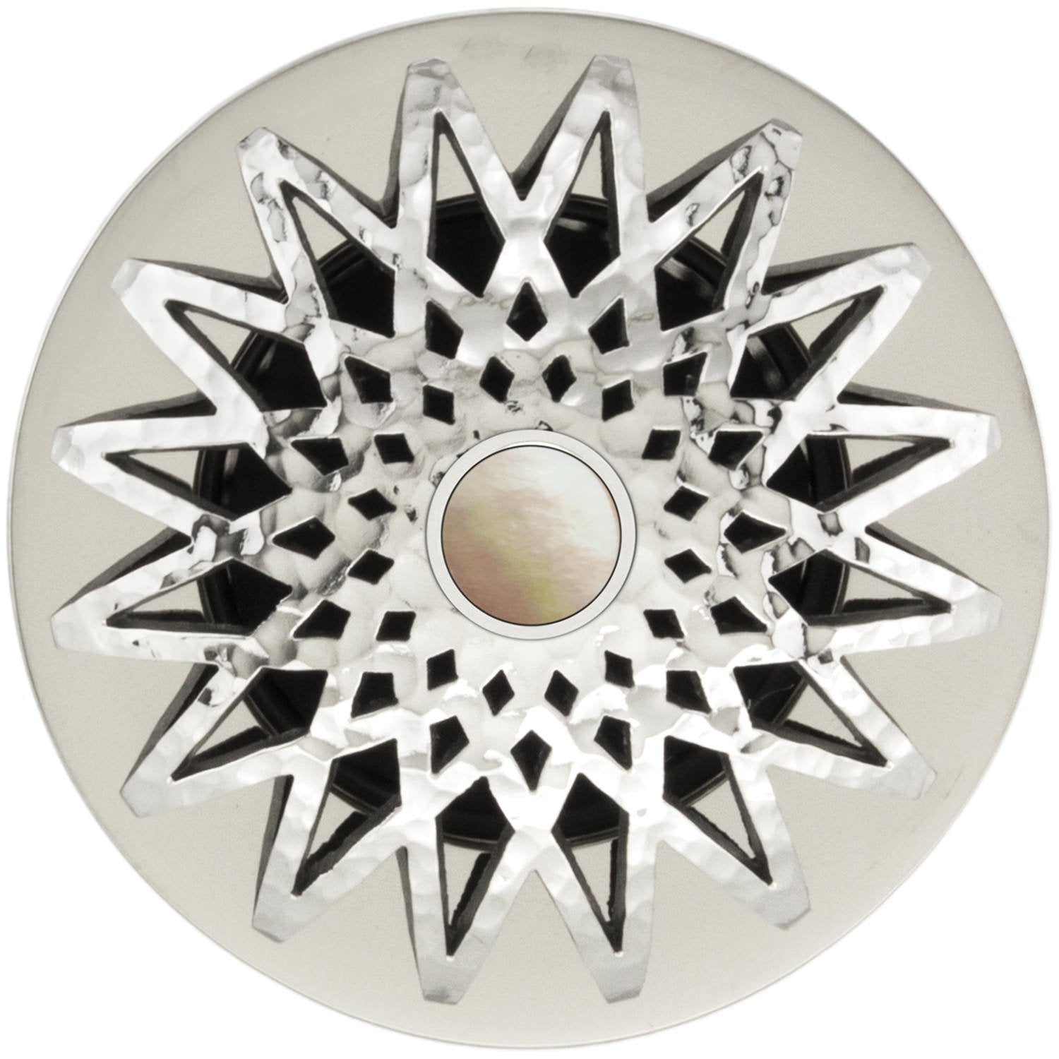 Linkasink Star Grid Strainer 1.5" With Overflow - Mother of Pearl