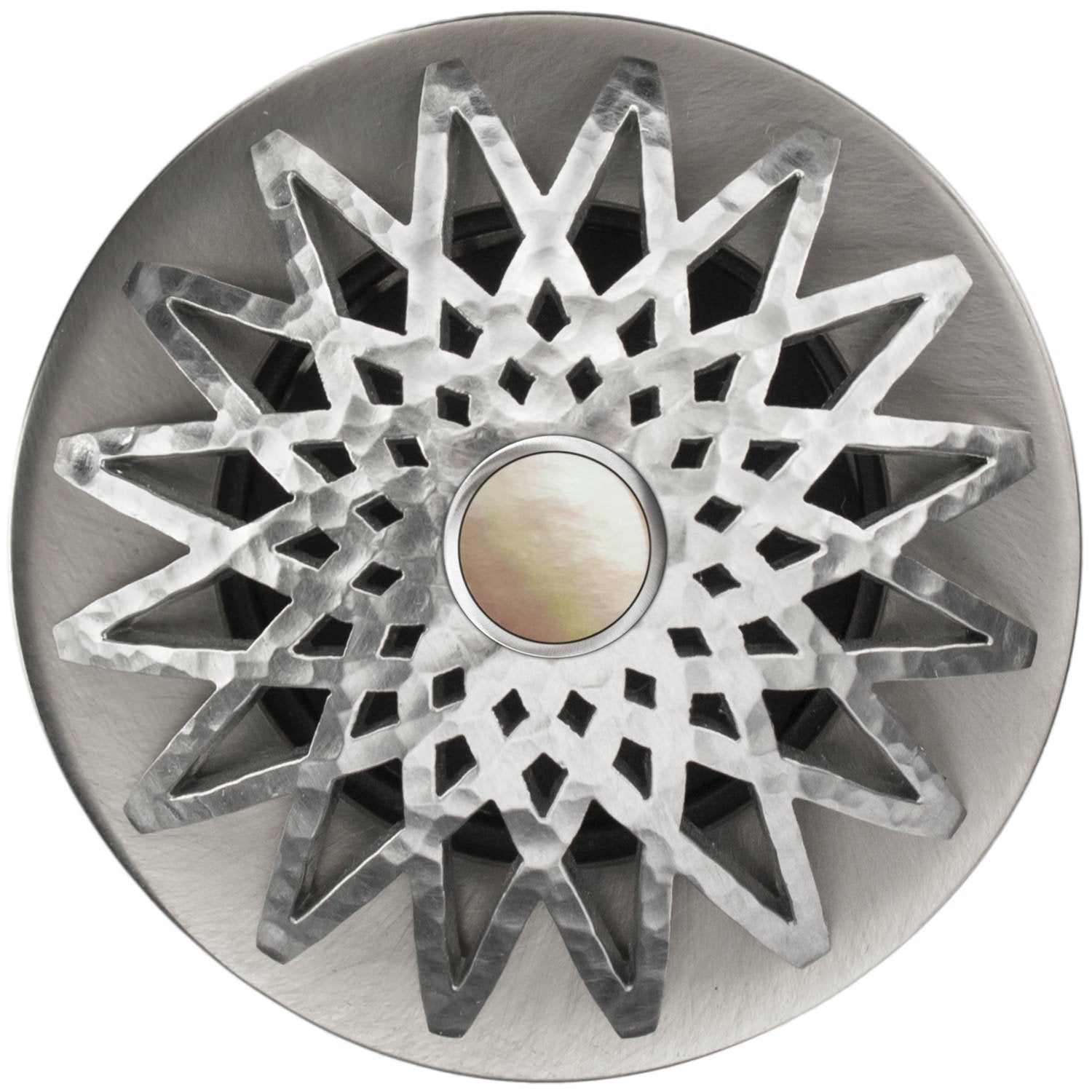 Linkasink Star Grid Strainer 1.5" With Overflow - Mother of Pearl