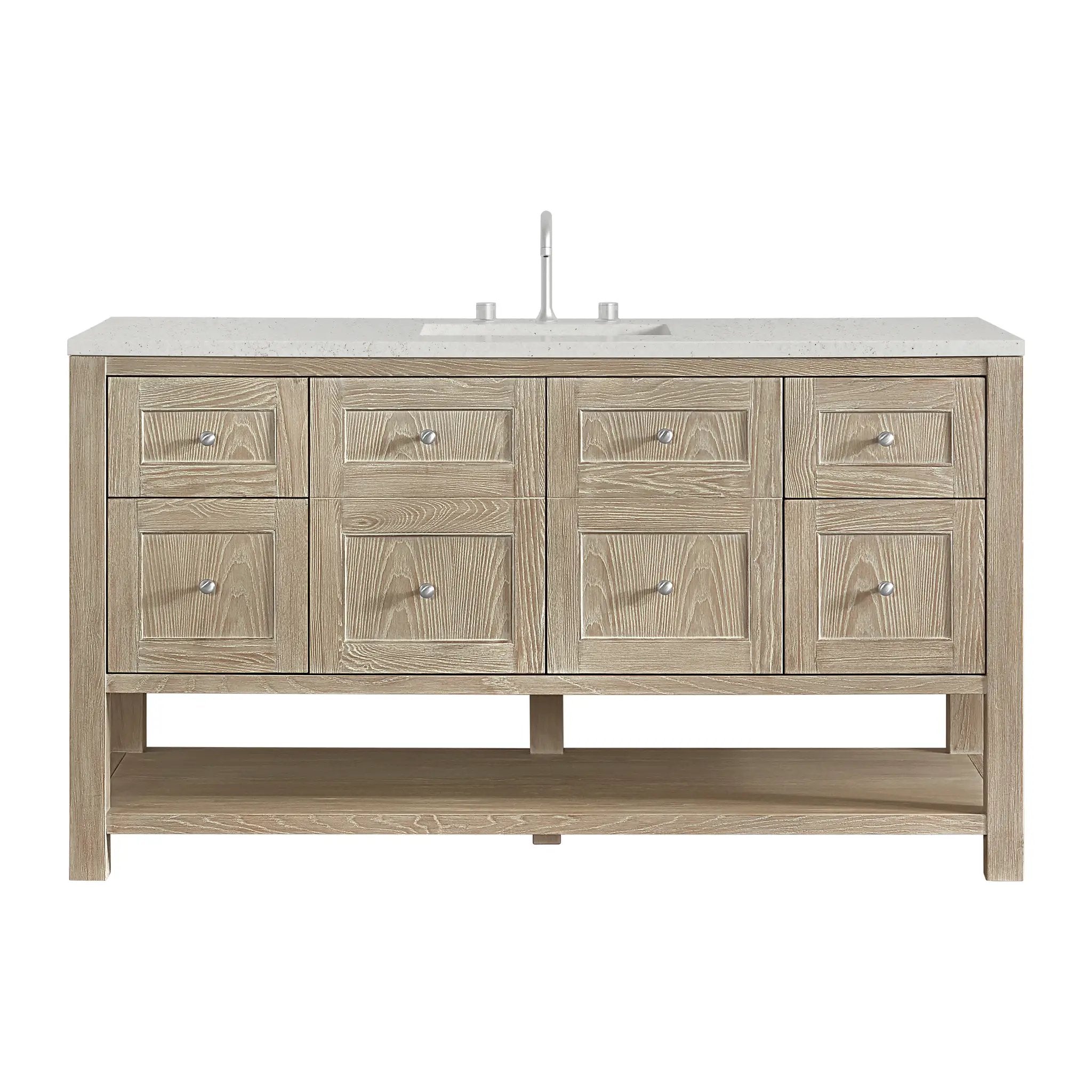 James Martin Breckenridge 60" Single Vanity Set - Whitewashed Oak by James Martin Vanities