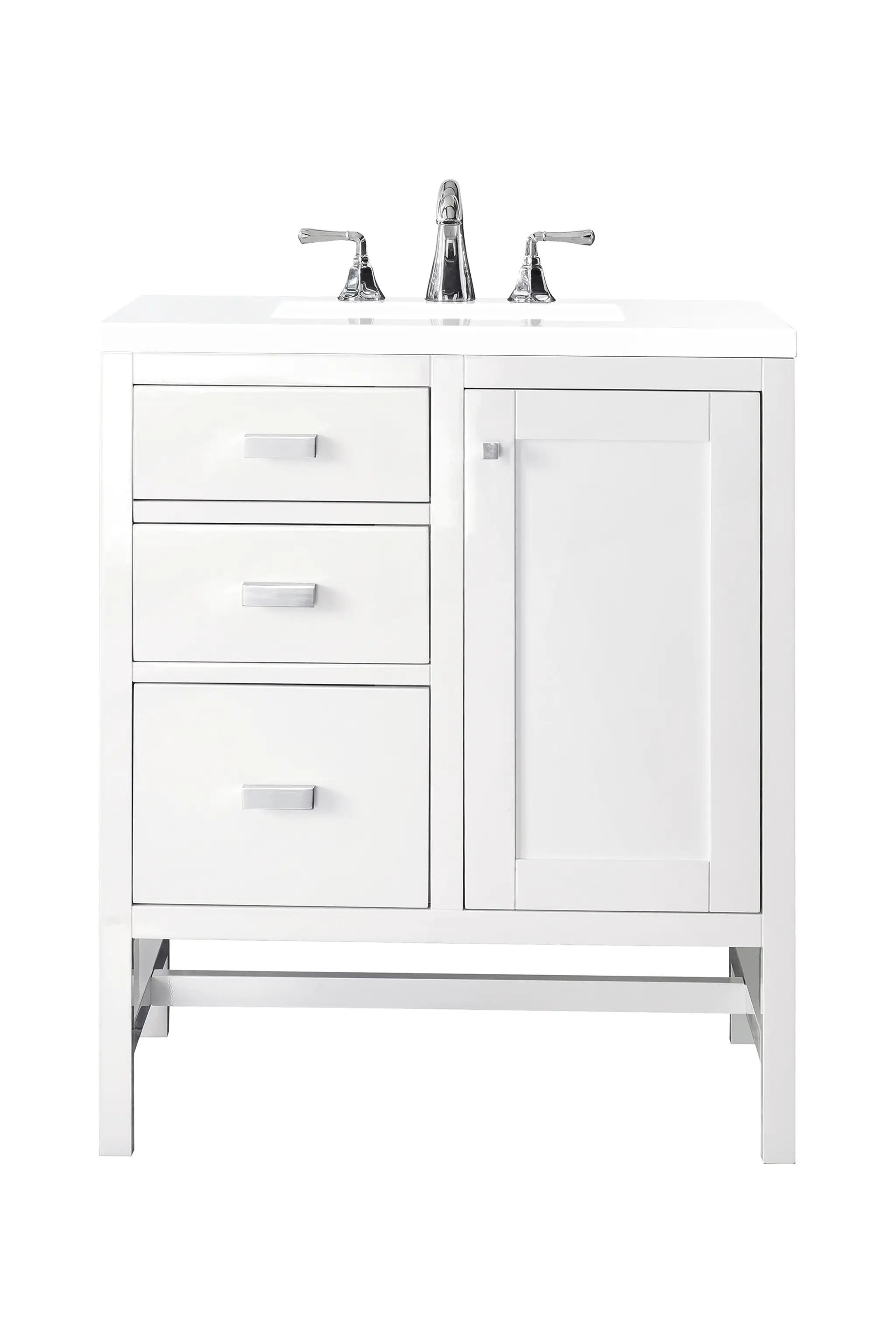 James Martin Addison 30" Single Vanity Set - Glossy White by James Martin Vanities
