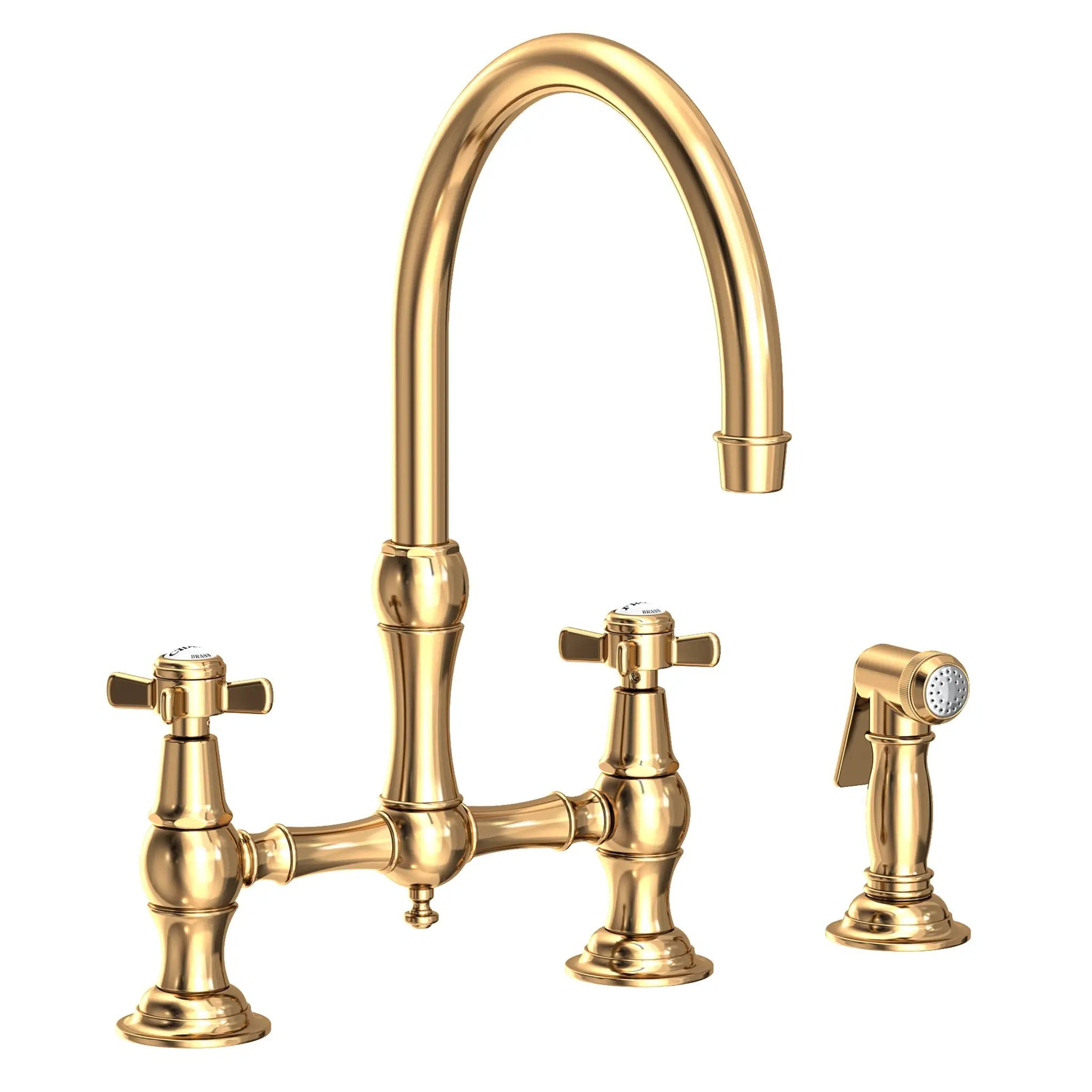 Newport Brass Fairfield Kitchen Bridge Faucet with Side Spray by Newport Brass