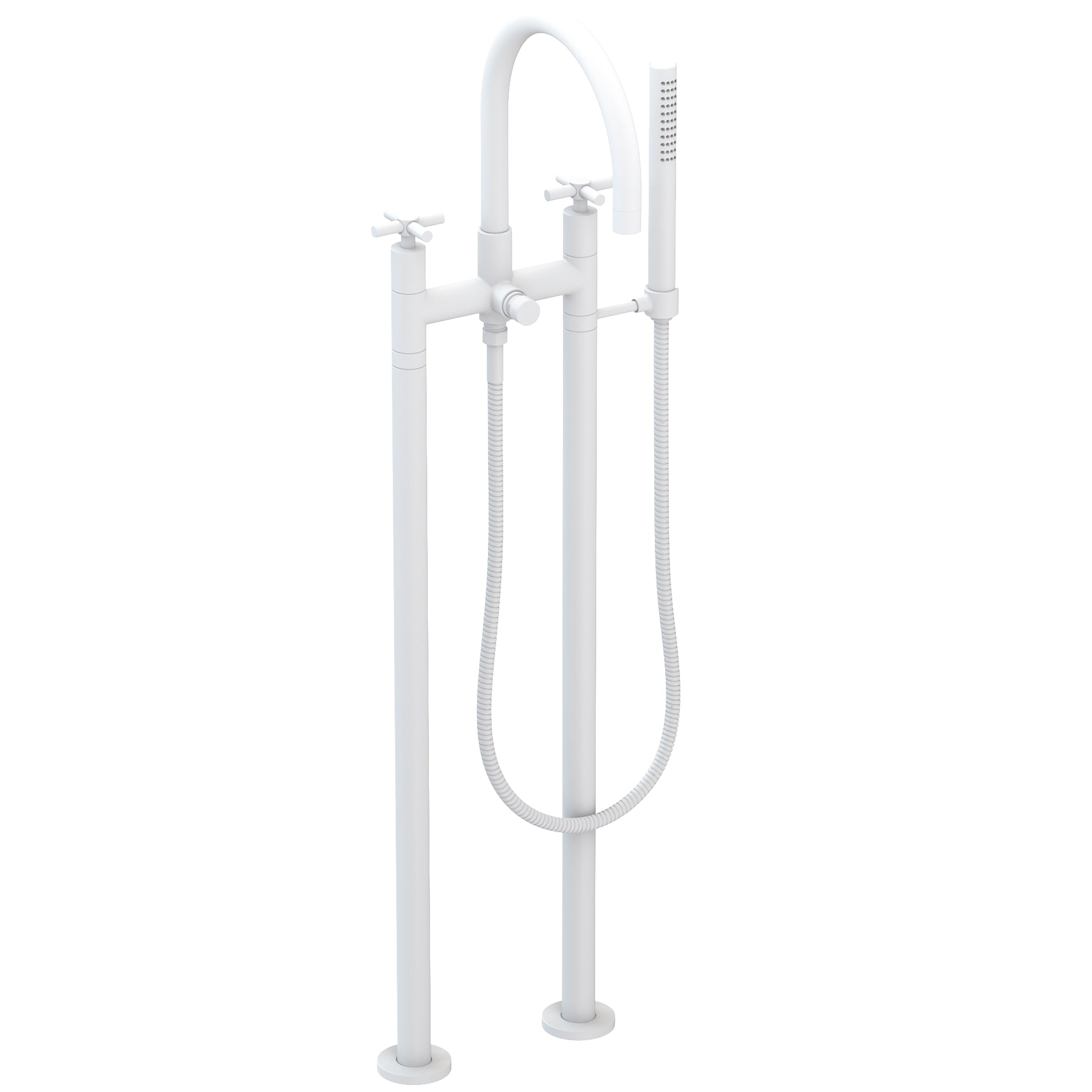 Newport Brass East Linear Exposed Tub & Hand Shower Set w/Risers