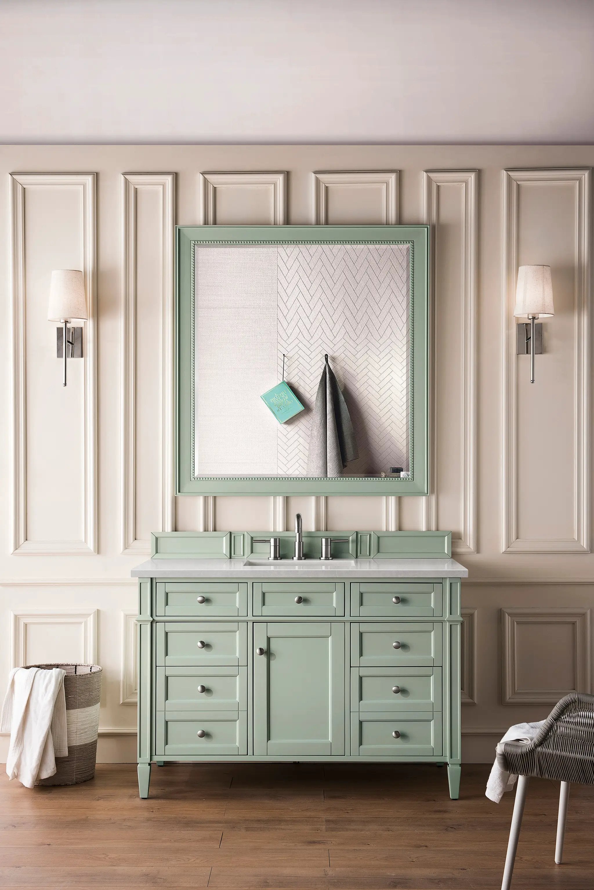 sage green mirror